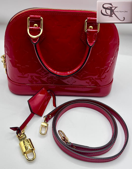 LV RED VERNICE ALMA BB 2 WAY