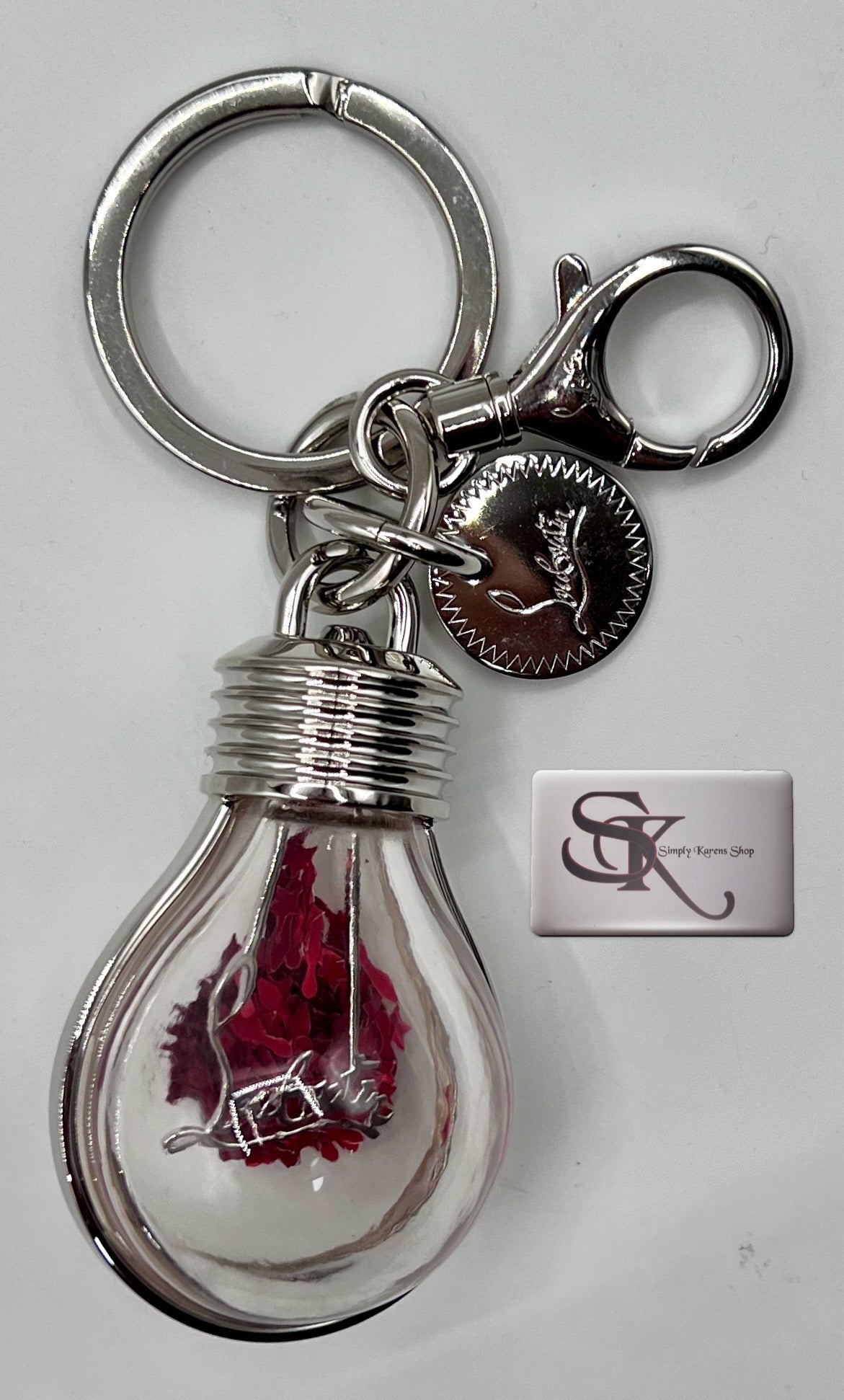 CHRISTIAN LOUBOUTIN EDISON LIGHT BULB KEY CHAIN / BAG CHARM