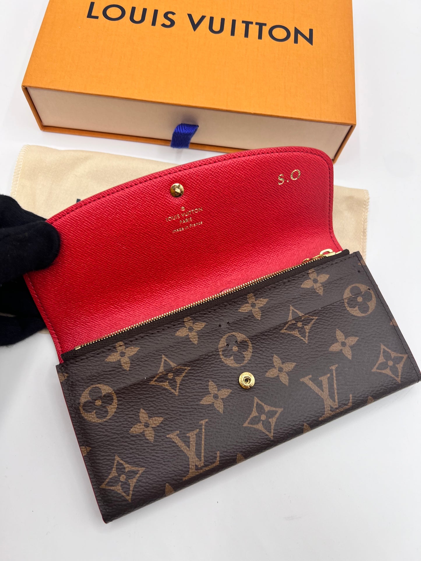 Lv Emillie Monogram Bloom Flower long wallet