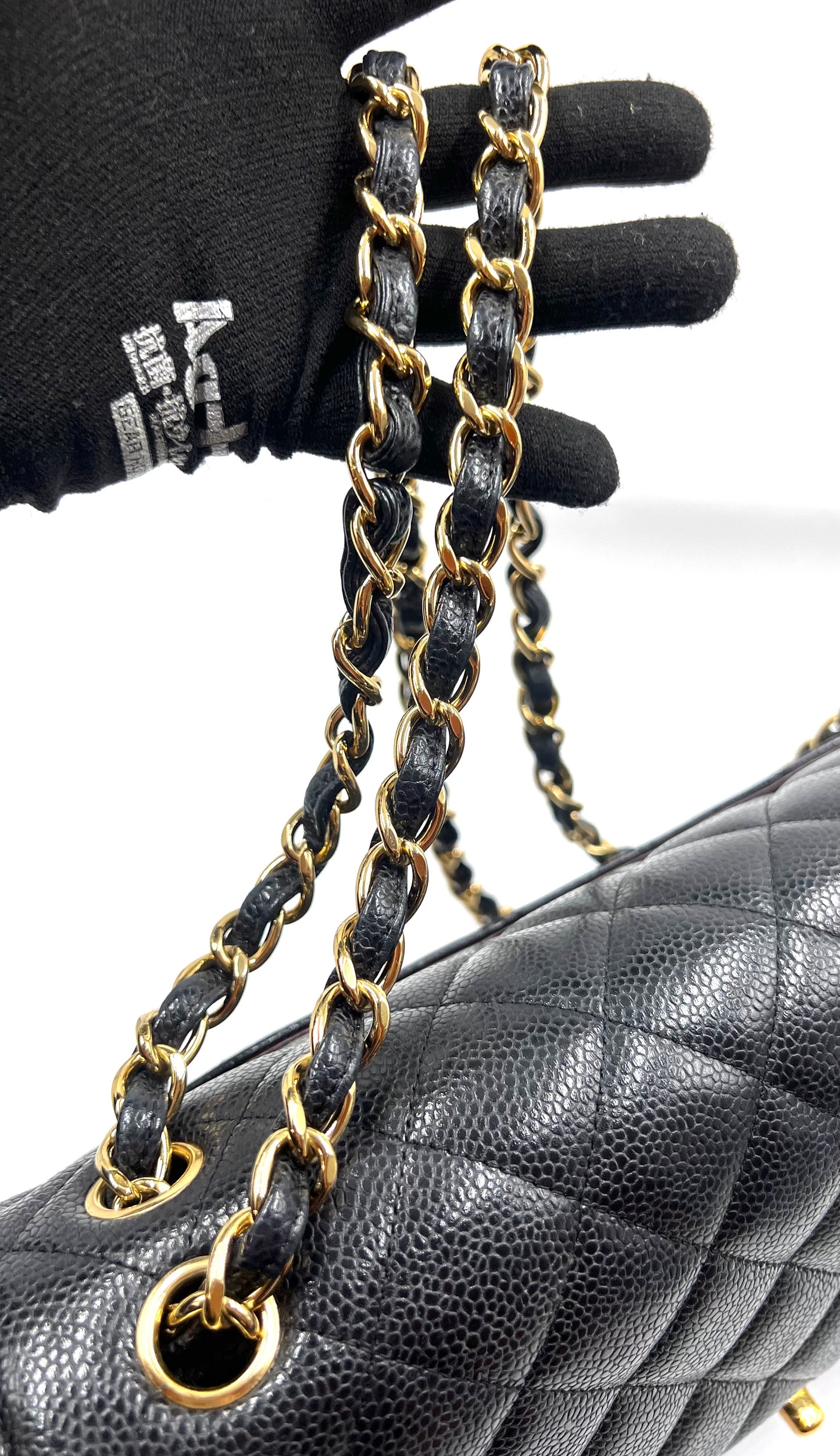 Chanel Classic Black Jumbo Caviar Double Flap GHW S30cm Series 15  (🇵🇭P318,200)