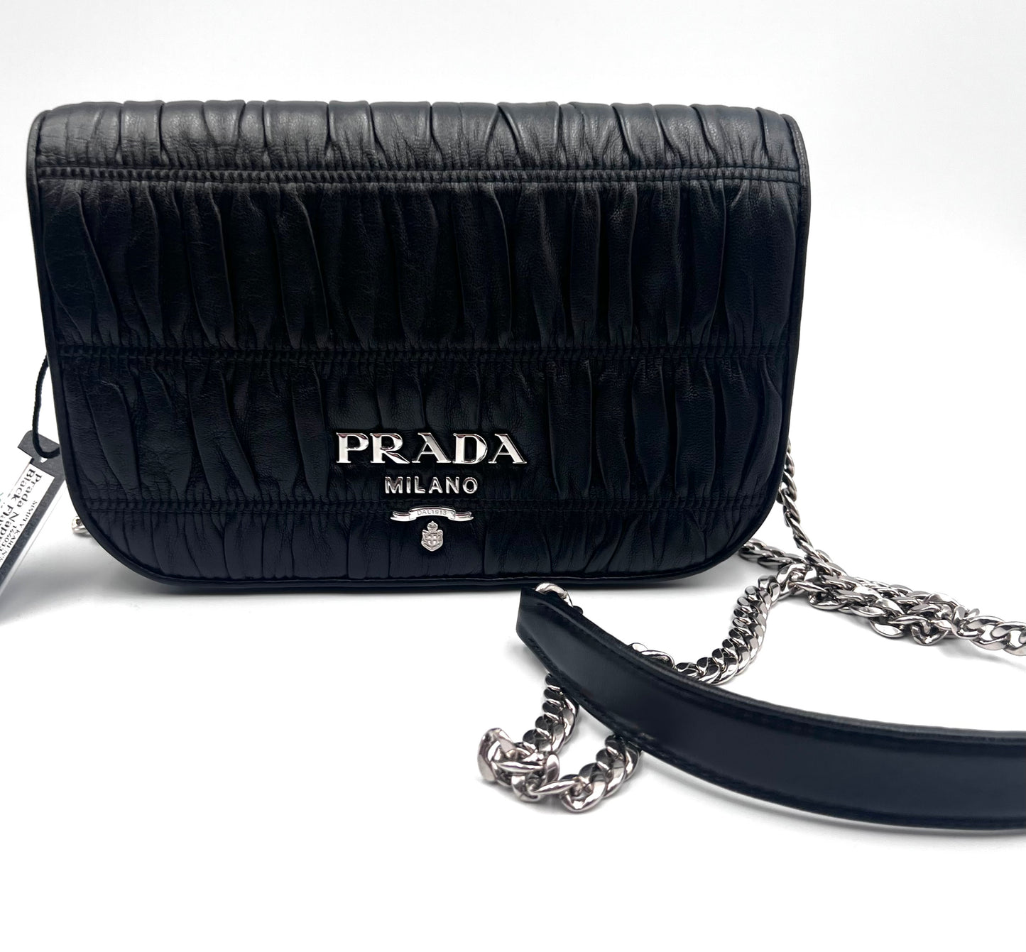 Prada Nappa Gaufre Black Flap Chain Bag(🇵🇭P38,270)