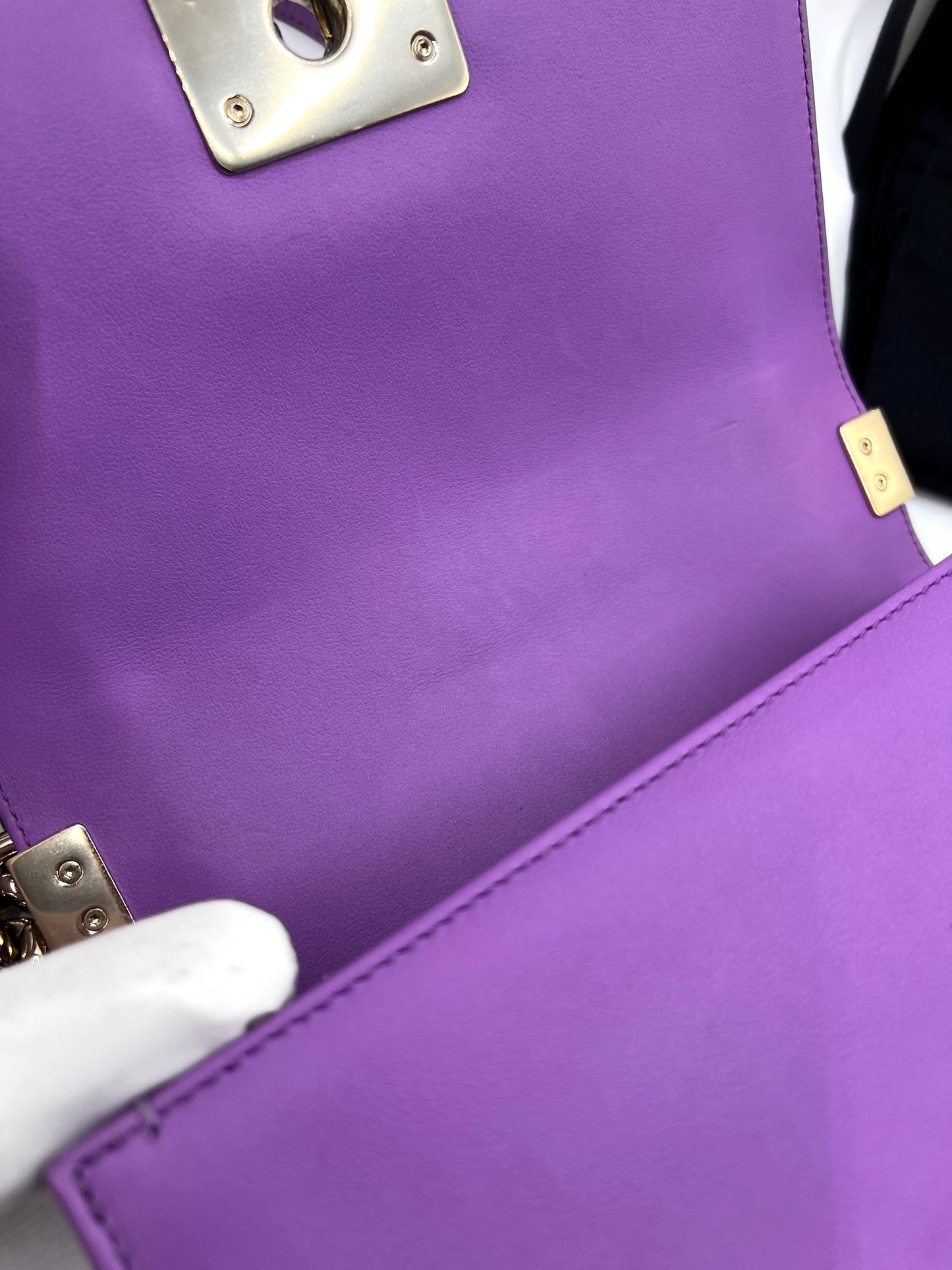 Chanel Leboy Purple Pm size Calfskin GHW Series29          (🇵🇭P197,800)