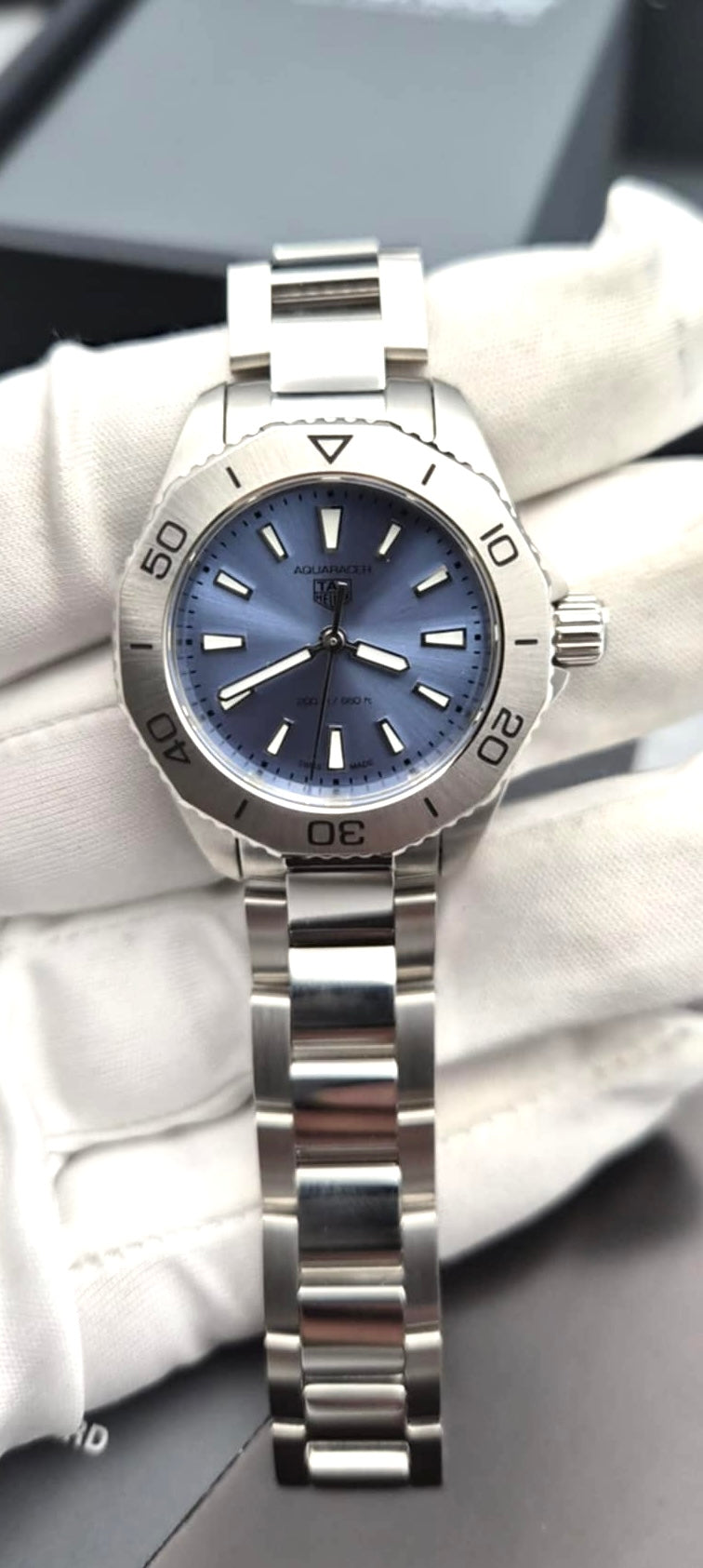 Tag Heuer Aqua Racer Qz 30 mm SS/Blue Dial 15.5cm  + 4extra links (🇵🇭P70,950)