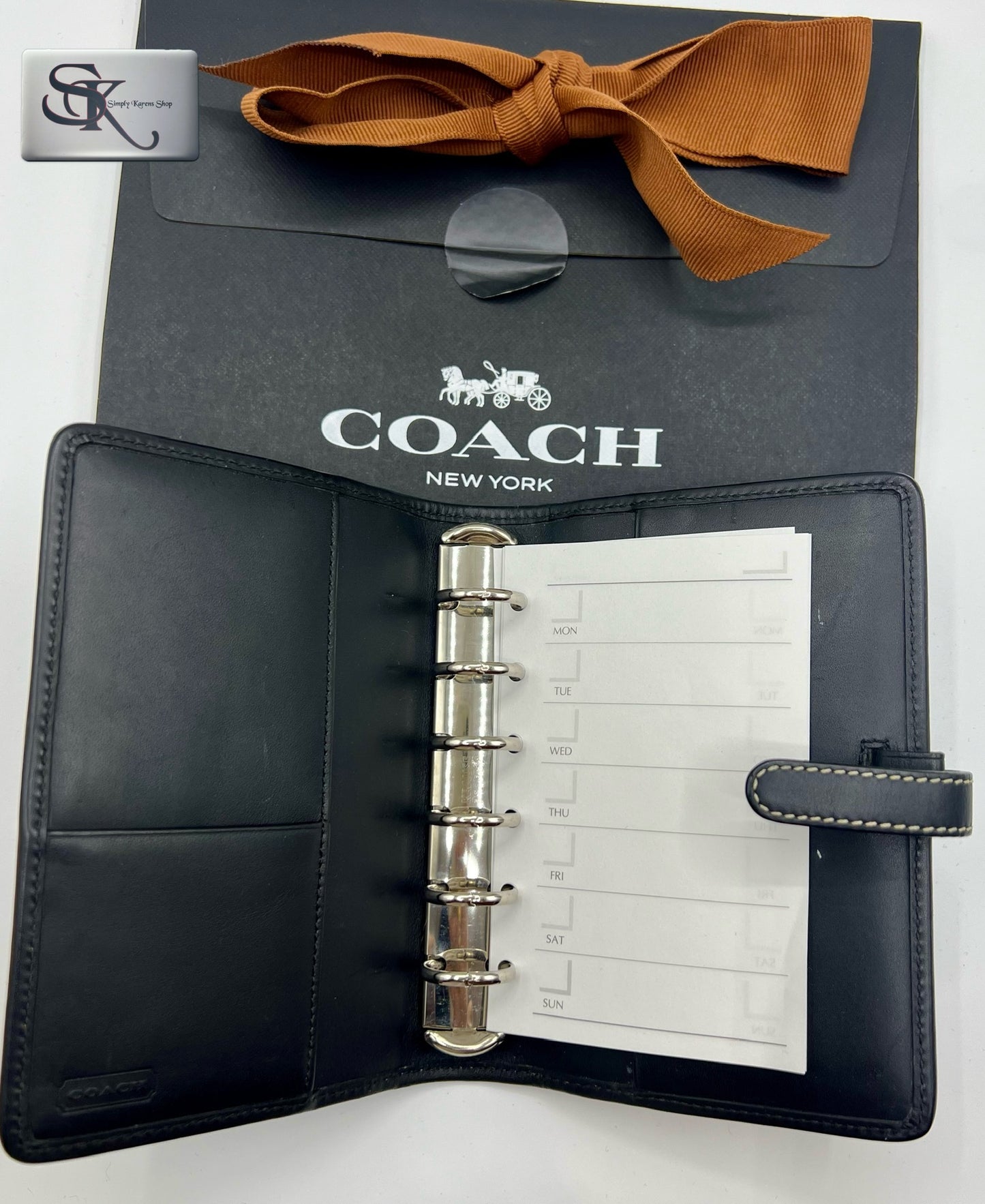 COACH AGENDA PM SIZE LEATHER AND CANVAS