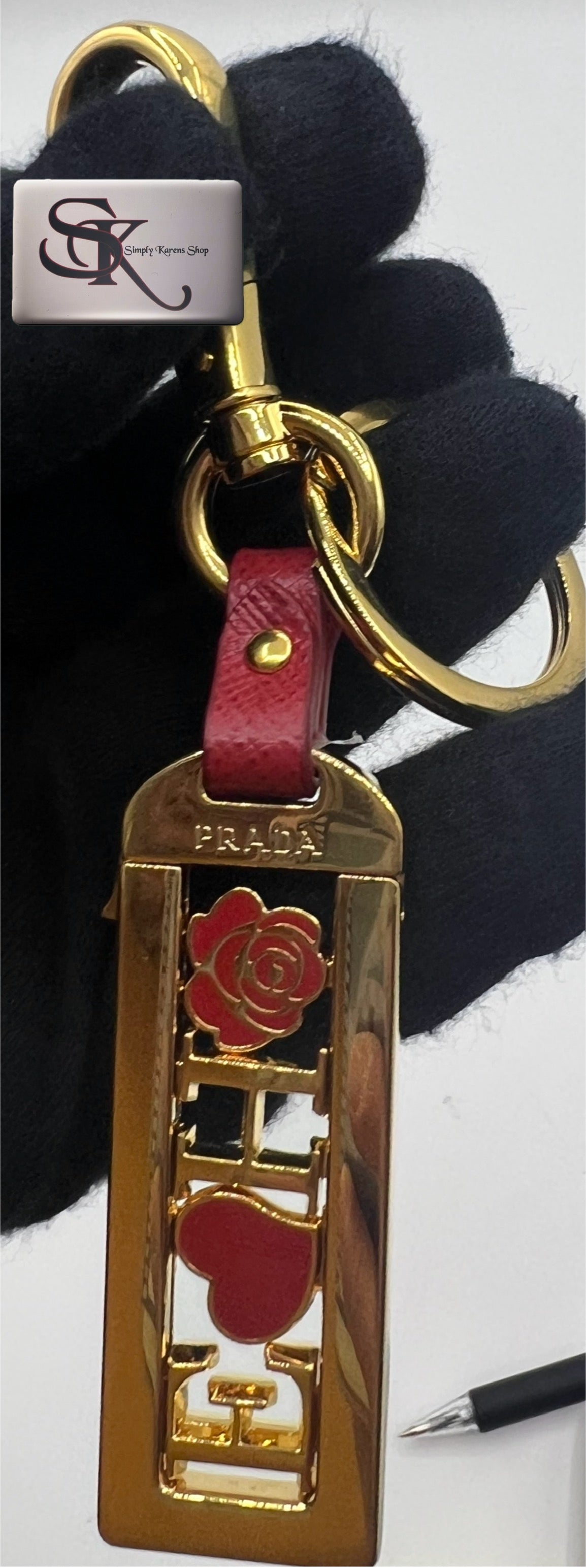 PRADA INITIAL KEYCHAIN/BAGCHARM