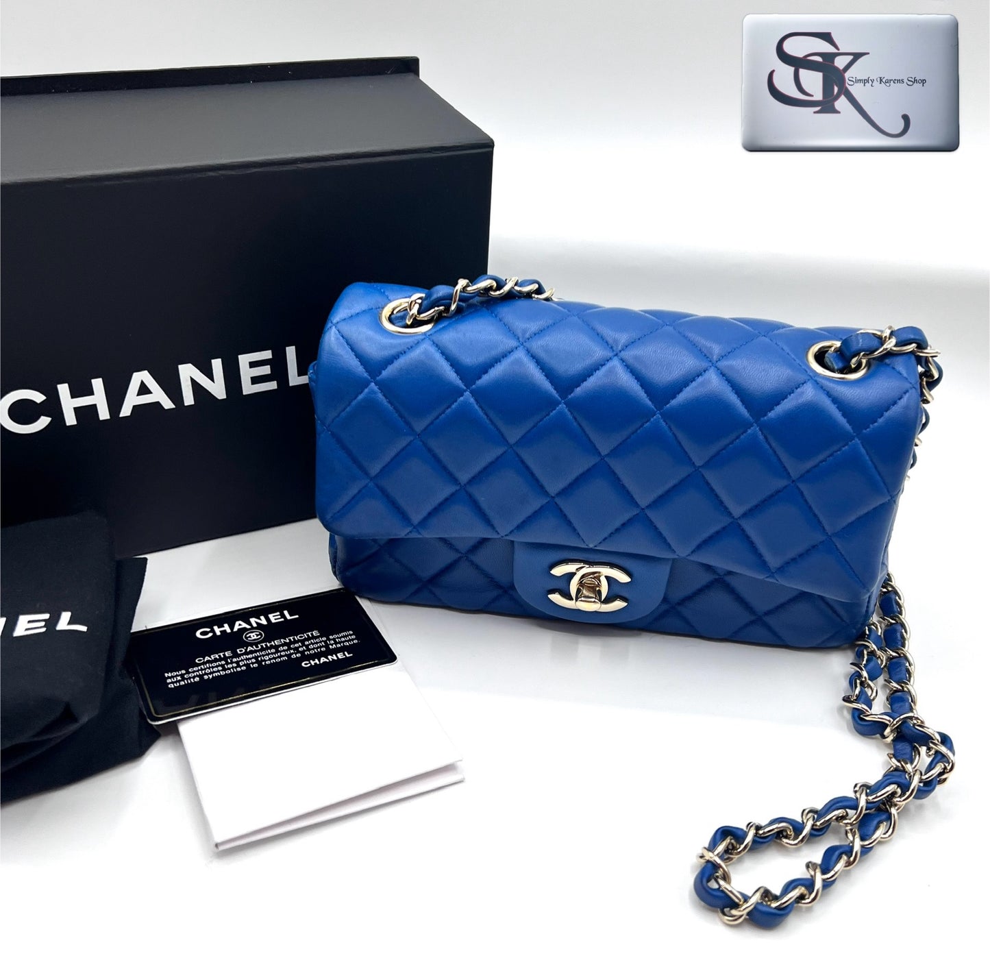 Chanel lambskin mini rectangular