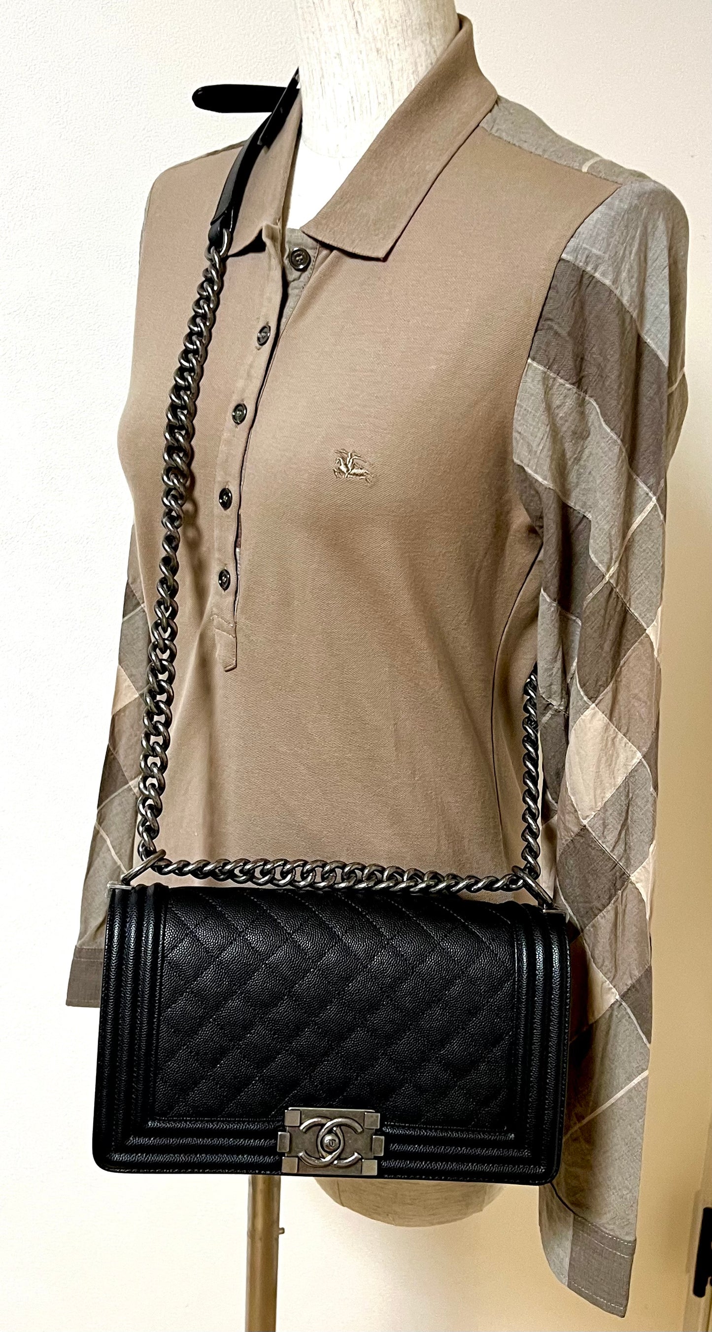 Chanel Leboy Black Caviar Skin Old Medium Riuthenium Hardware Series 30                (🇵🇭P335,400)