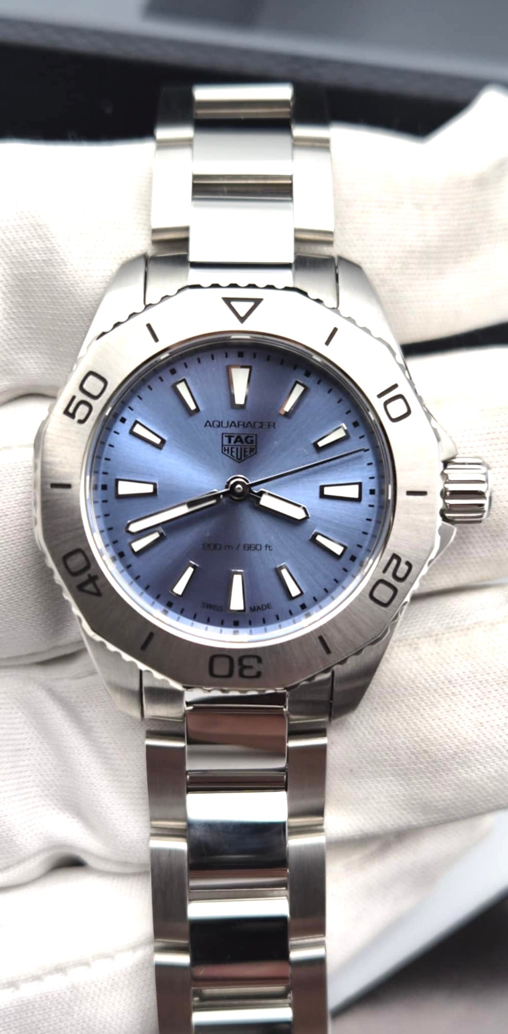Tag Heuer Aqua Racer Qz 30 mm SS/Blue Dial 15.5cm  + 4extra links (🇵🇭P70,950)