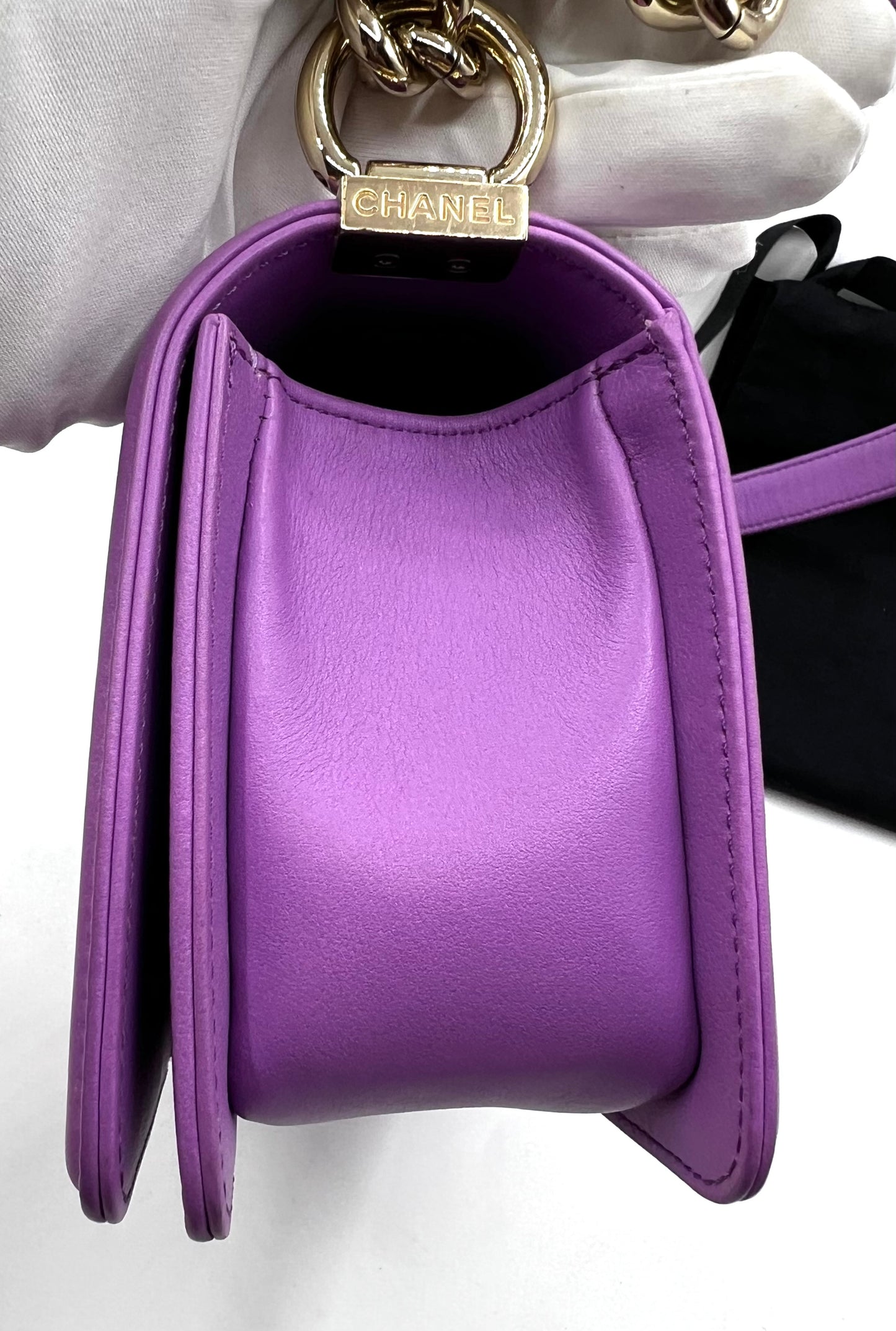 Chanel Leboy Purple Pm size Calfskin GHW Series29          (🇵🇭P197,800)