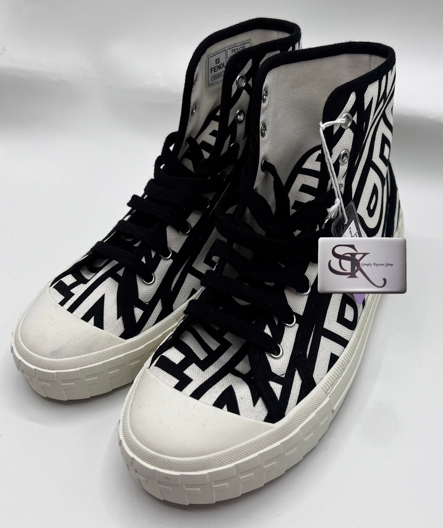 Fendi Domino High Top Sneakers size 8 (26cm) women     (🇵🇭P20,640)
