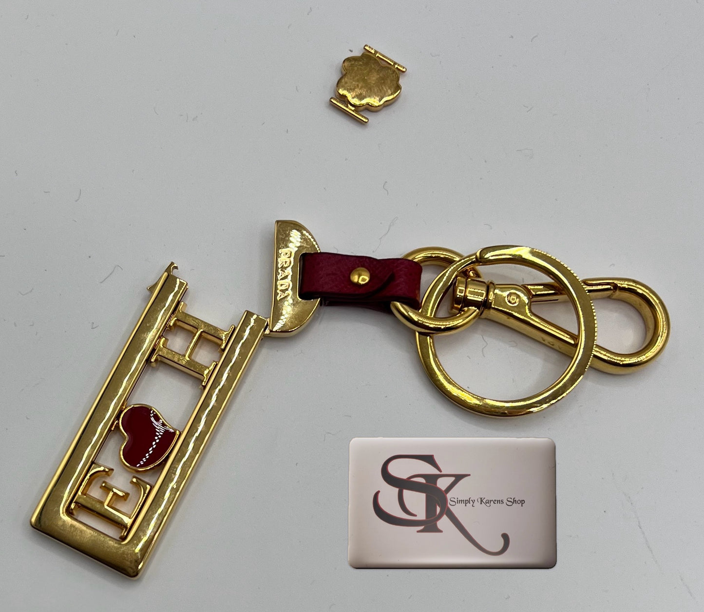 PRADA INITIAL KEYCHAIN/BAGCHARM