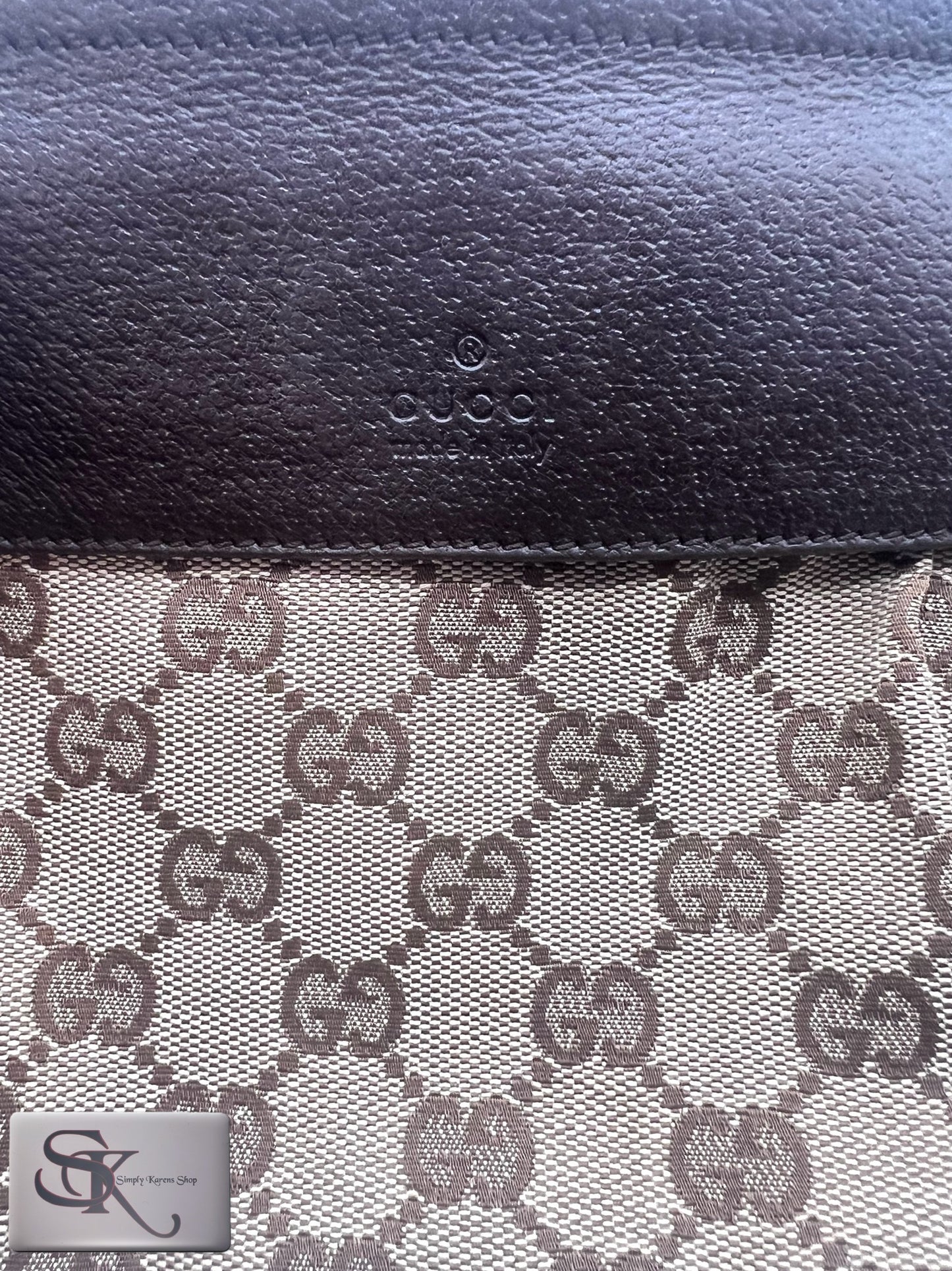 Gucci Monogram brown canvas Belt Bag