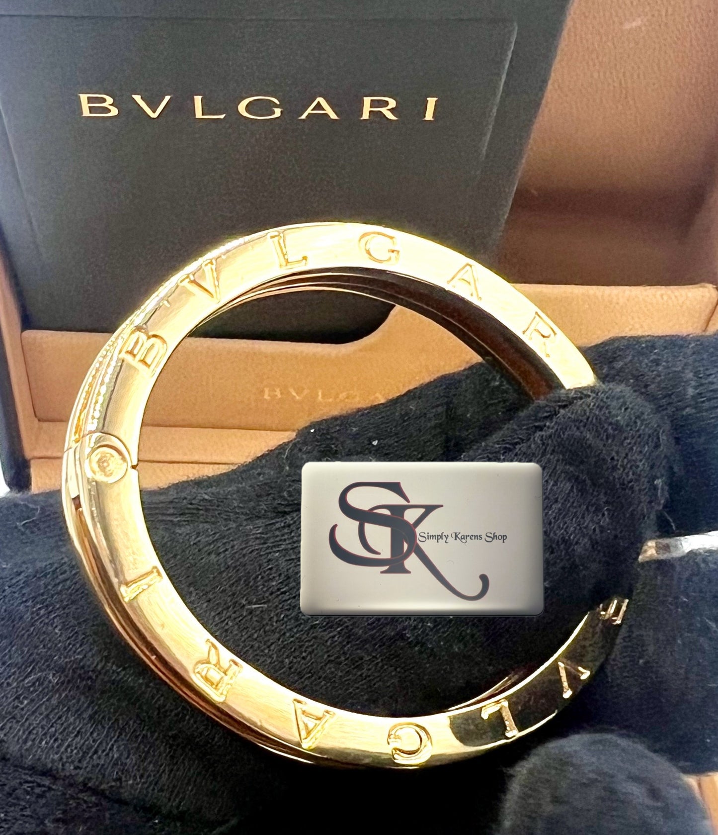 K18 Bvlgari B-Zero Bangle Bracelet 15cm 47g