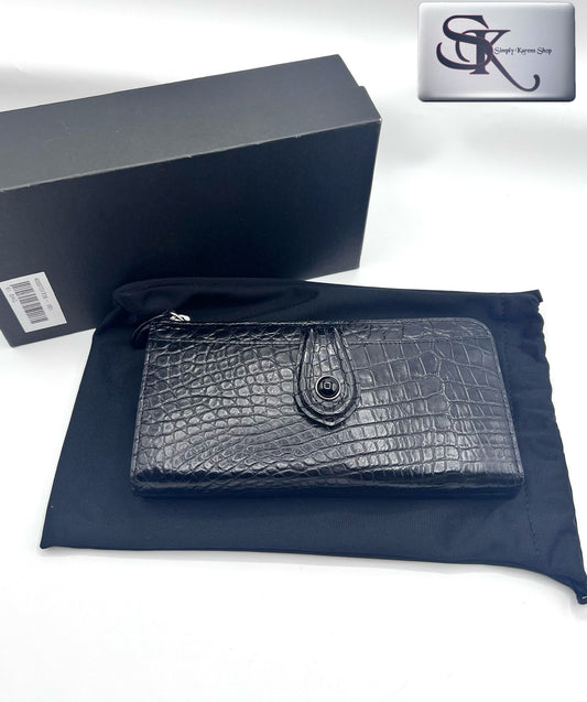 Genuine Black Croc Skin zip around wallet 🇵🇭P5,600🇵🇭