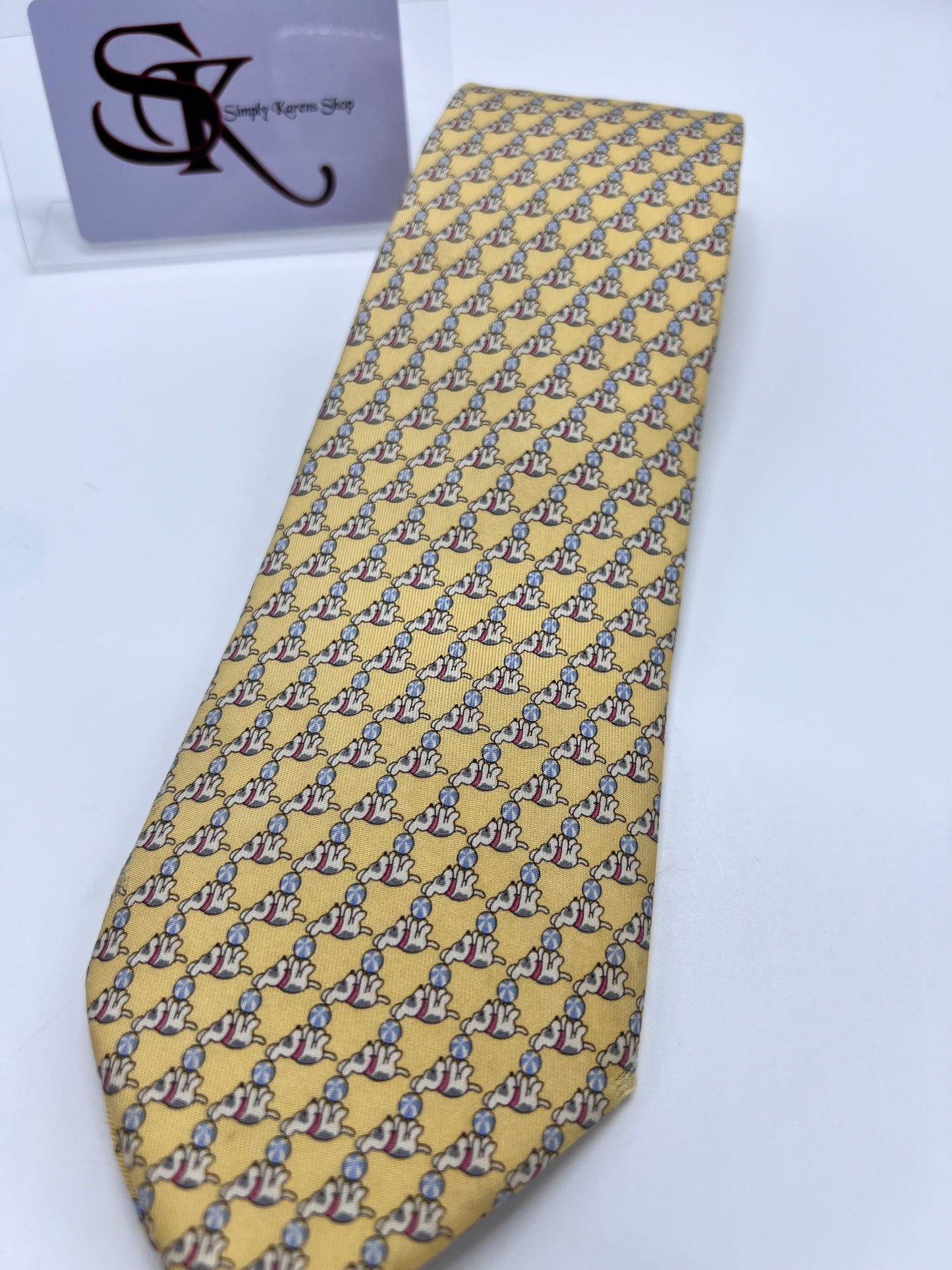 Salvatore Ferragamo Yellow necktie