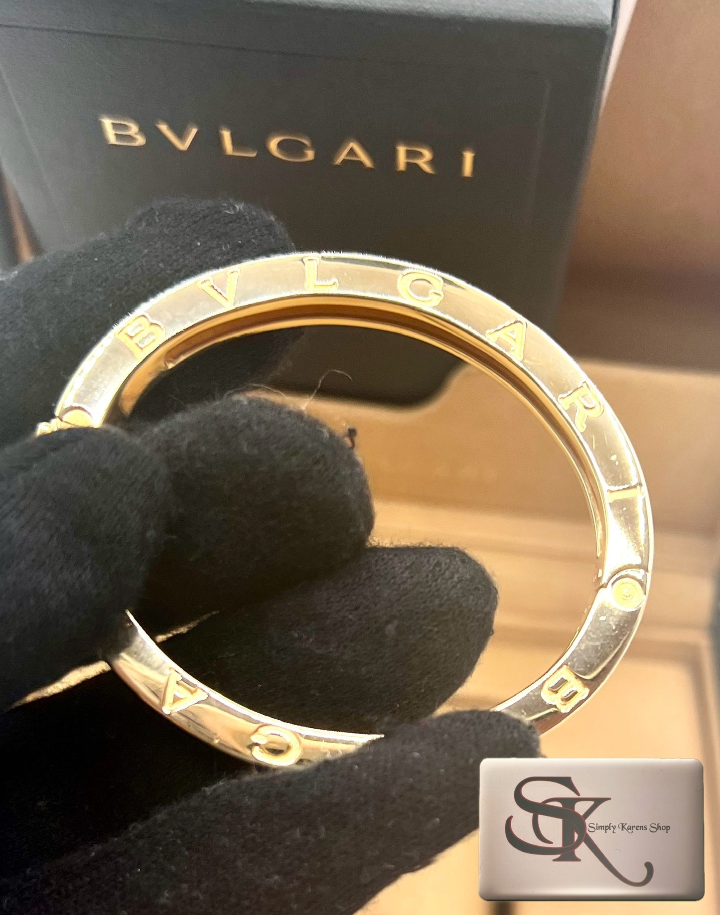 K18 Bvlgari B-Zero Bangle Bracelet 15cm 47g