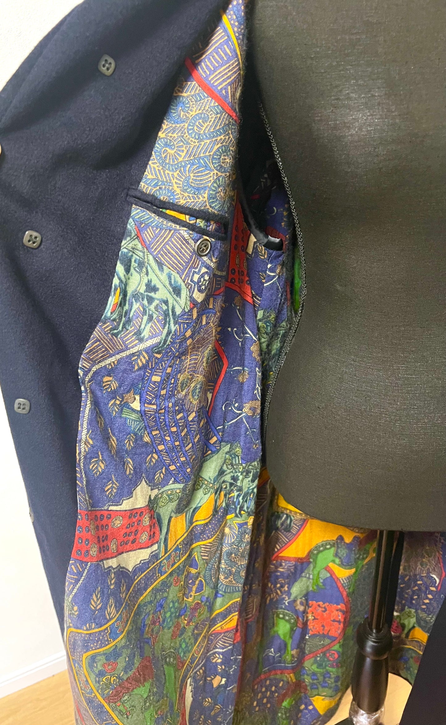 Hermes Navy Blue Long Trench Coat XL size   (🇵🇭P27,520)