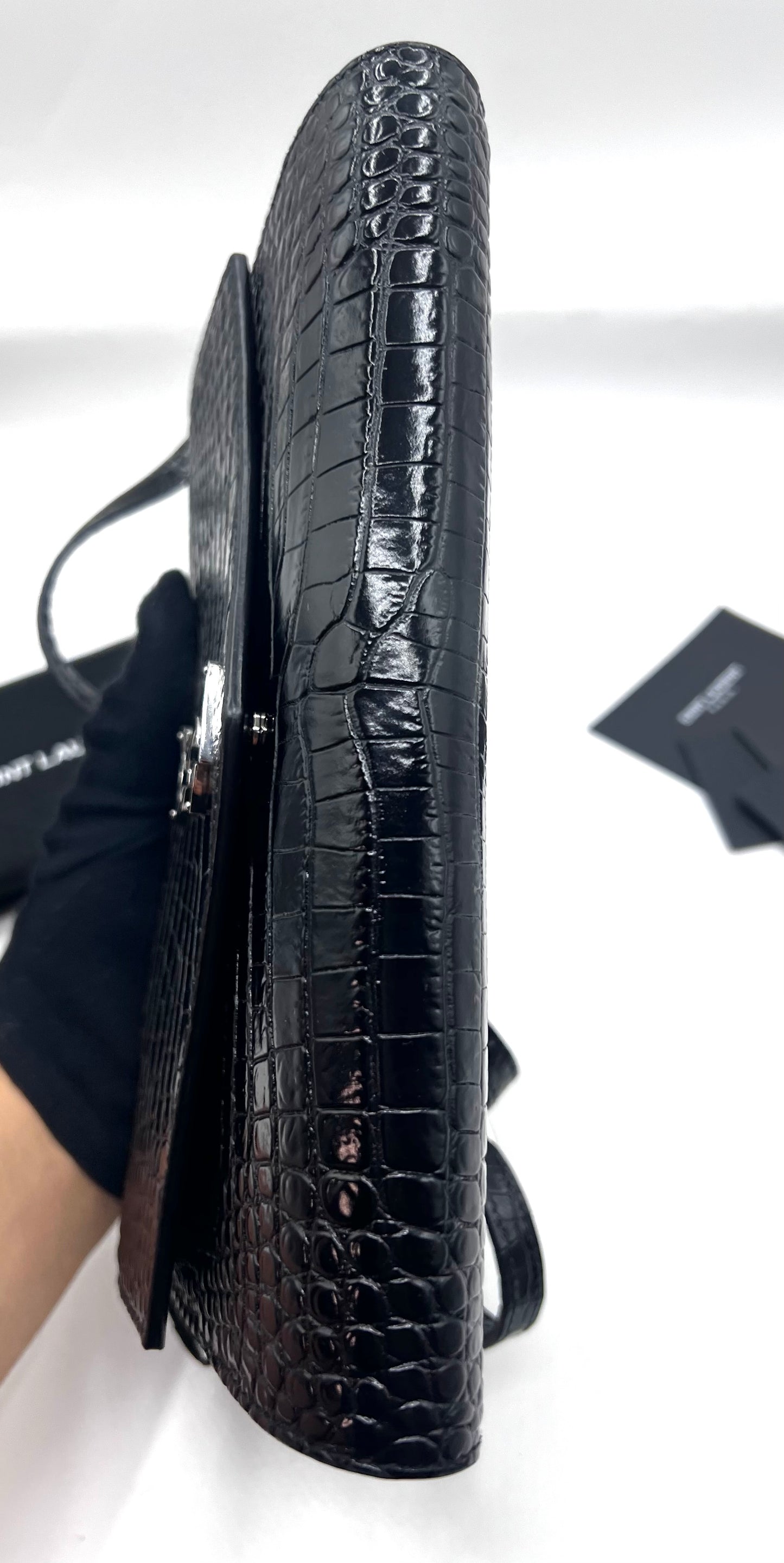 Yves Saint Laurent Black Embossed Uptown Crossbody Bag  (🇵🇭P63,640)