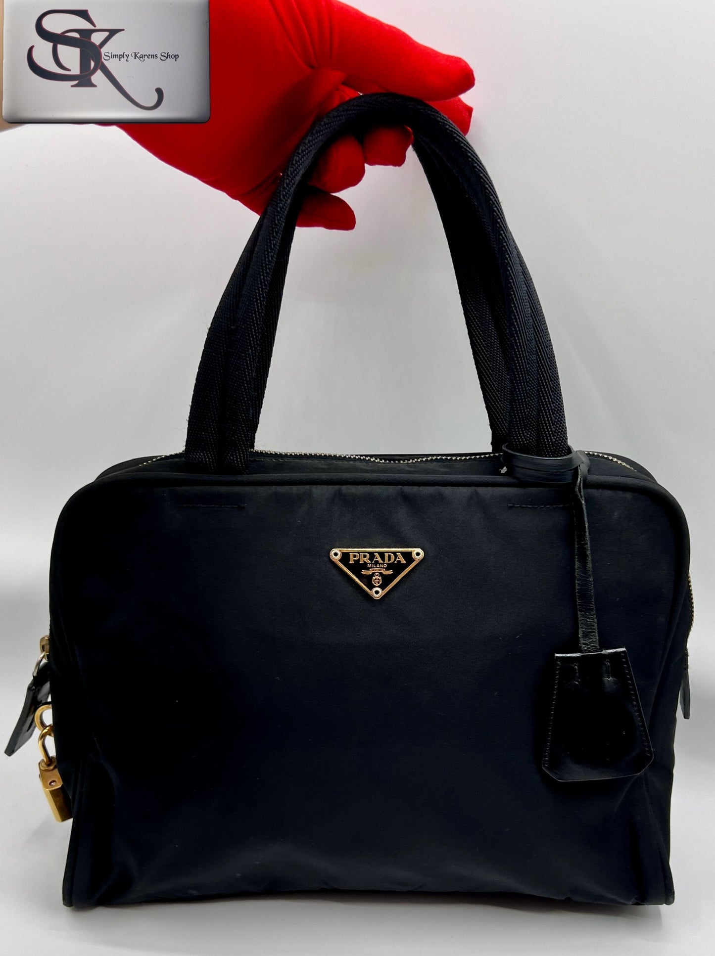 Prada Tessuto Nylon Top Handle Hand Bag