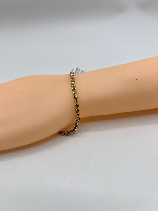 K18 Yg Tenis Bracelet  D-1ct  19cm 7.8g