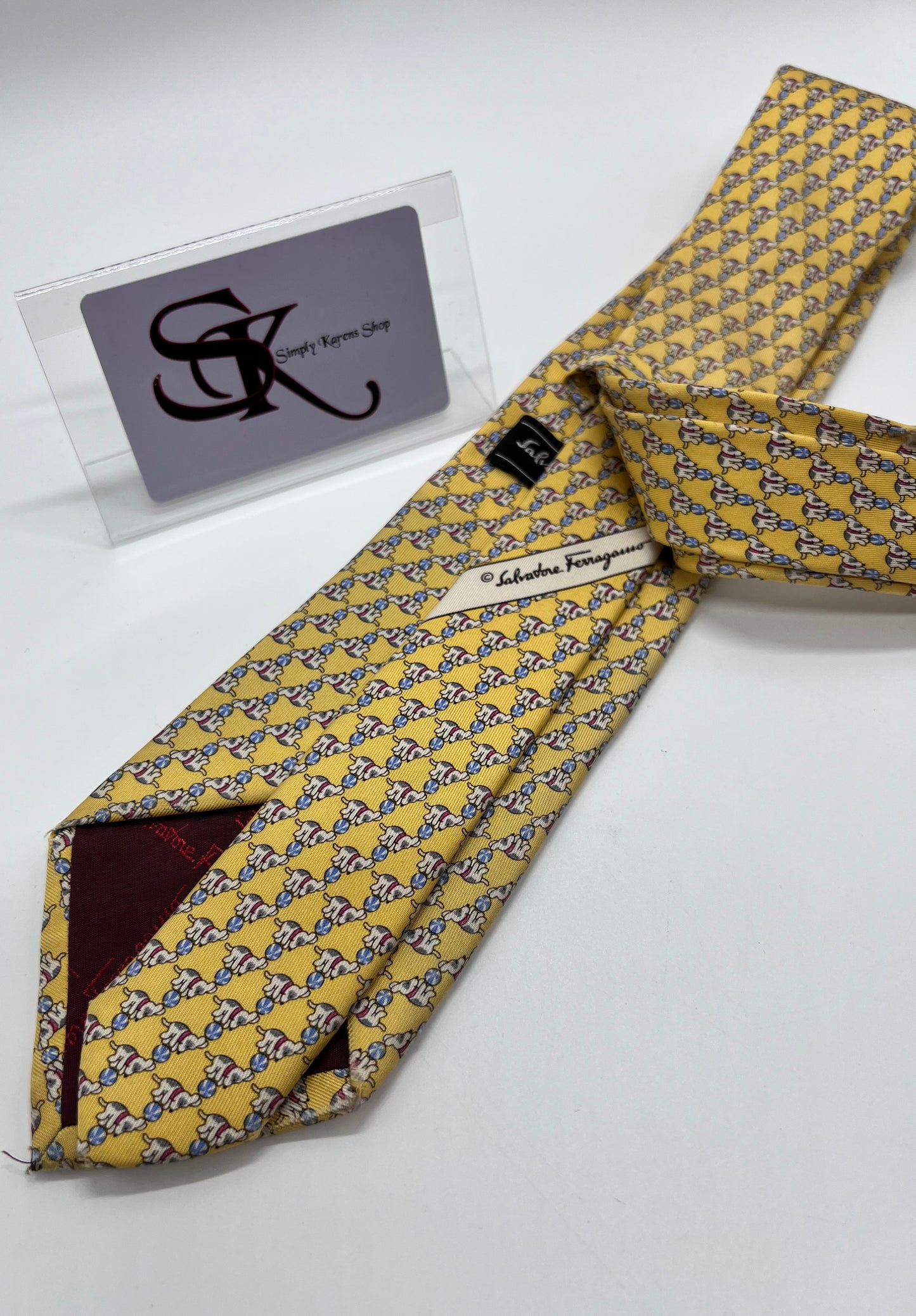 Salvatore Ferragamo Yellow necktie