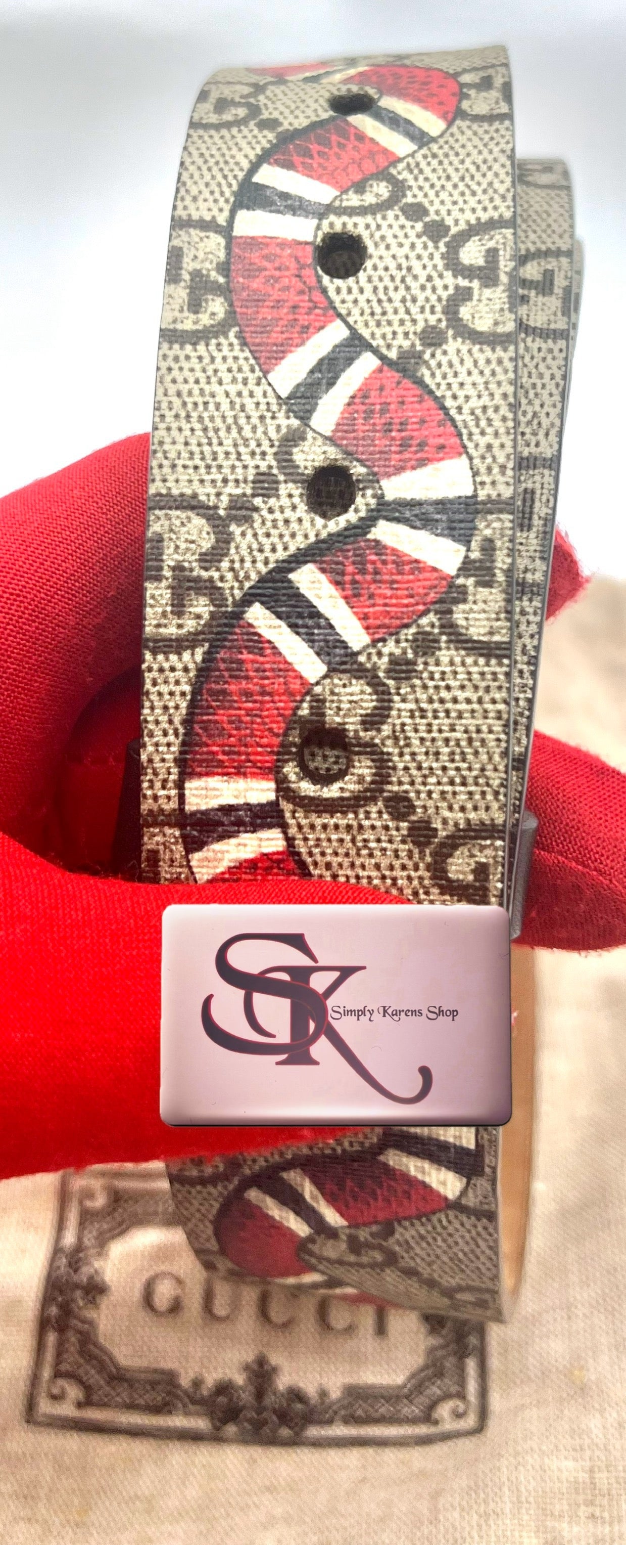 Gucci Supreme with snake motif Belt Size 89 to 99cm       (🇵🇭P16,770)