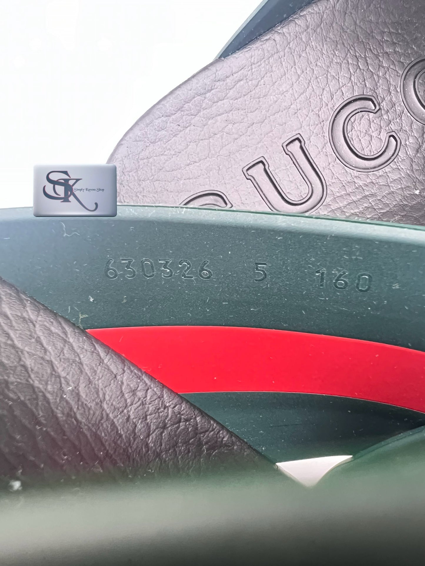 GUCCI WEB STRIPE RUBBER SLIDE S36