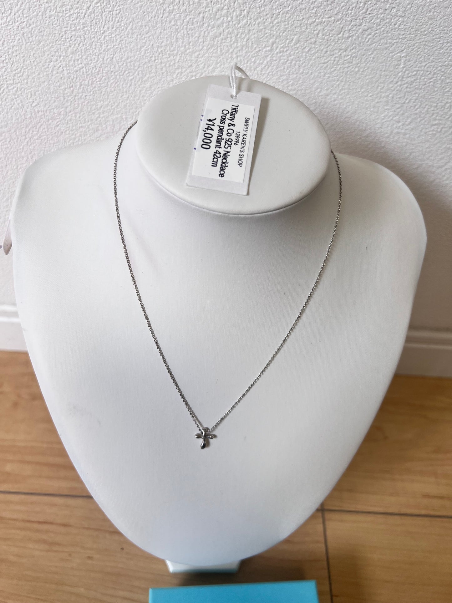 Tiffany & Co Cross pendant Necklace Sv 925 42cm          (🇵🇭P6,020)