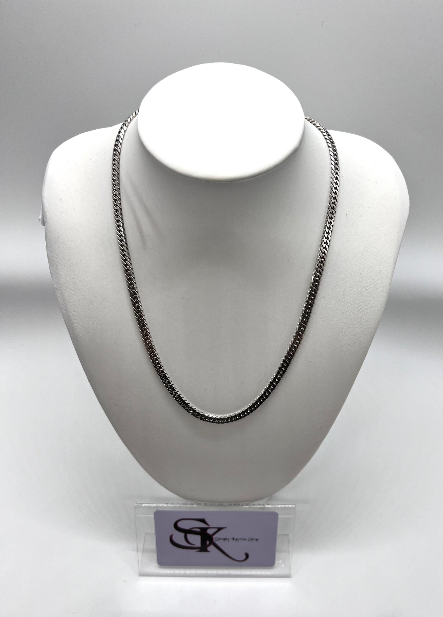 Silver 925 Necklace 6 cut 31.1grams 50cm