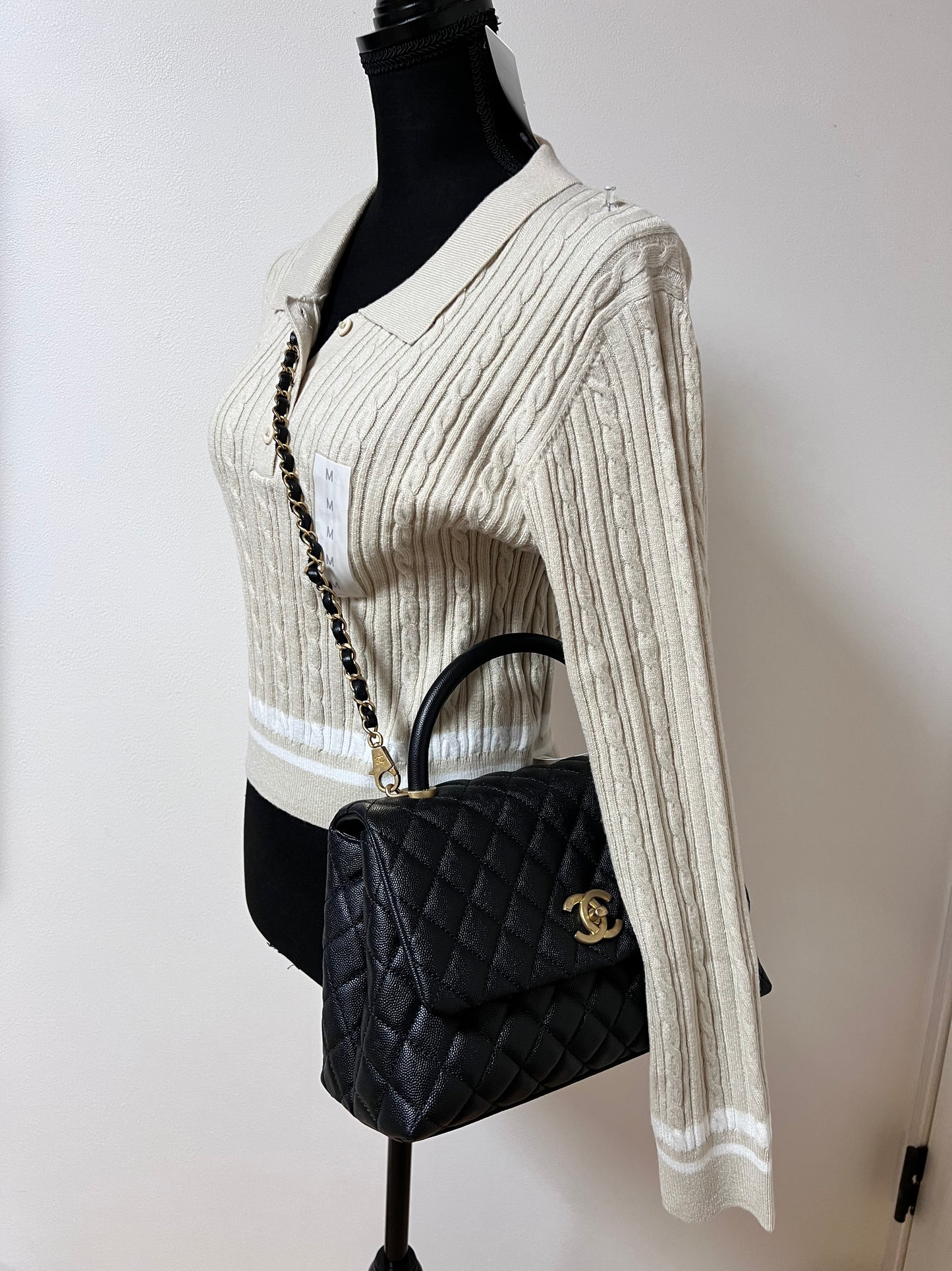 Chanel Top Handle Caviar MM size