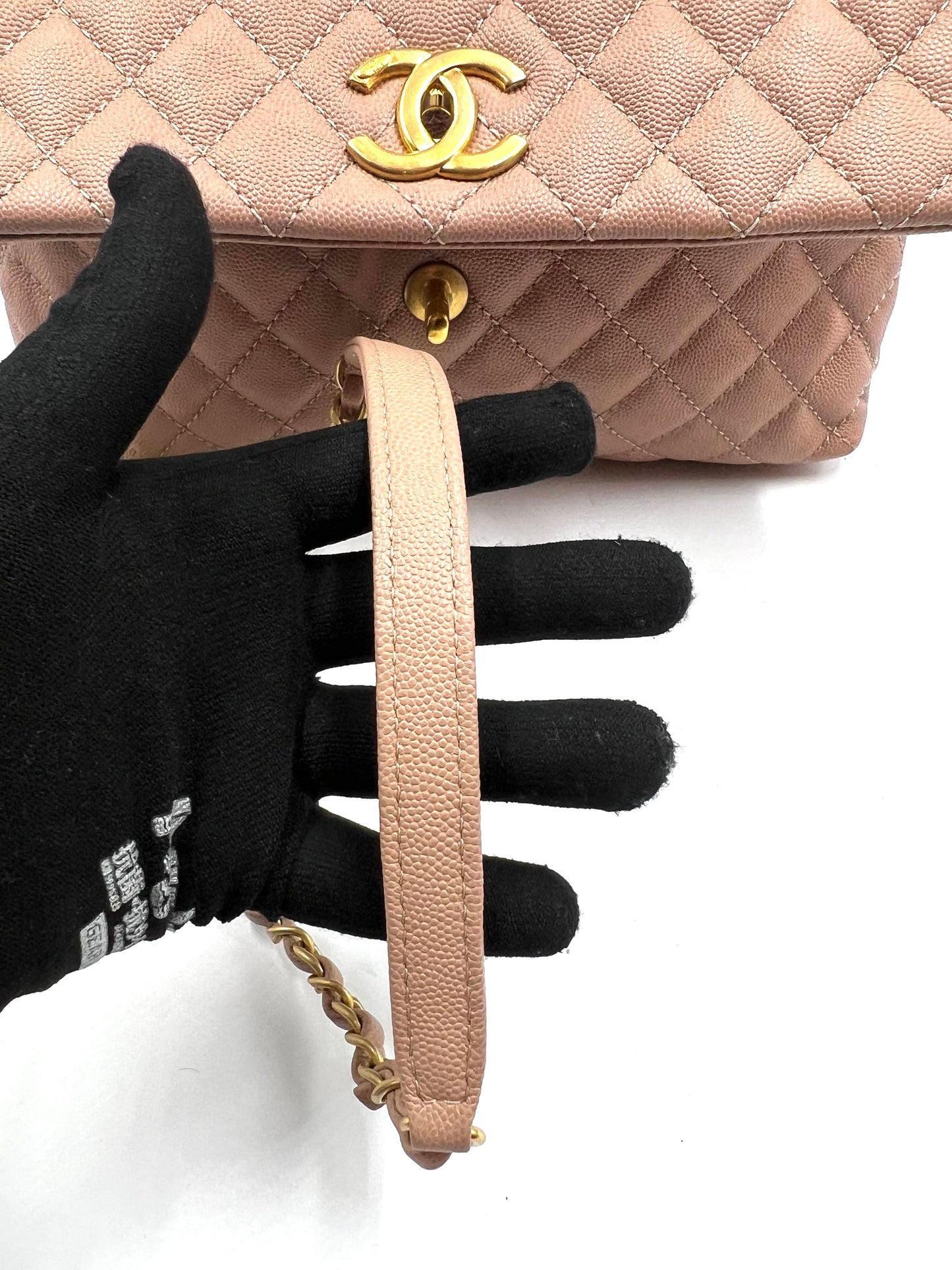 Chanel Coco Handle Caviar Mm size 29cm Beige/Milktea GWH Series 25 (🇵🇭P232,200)