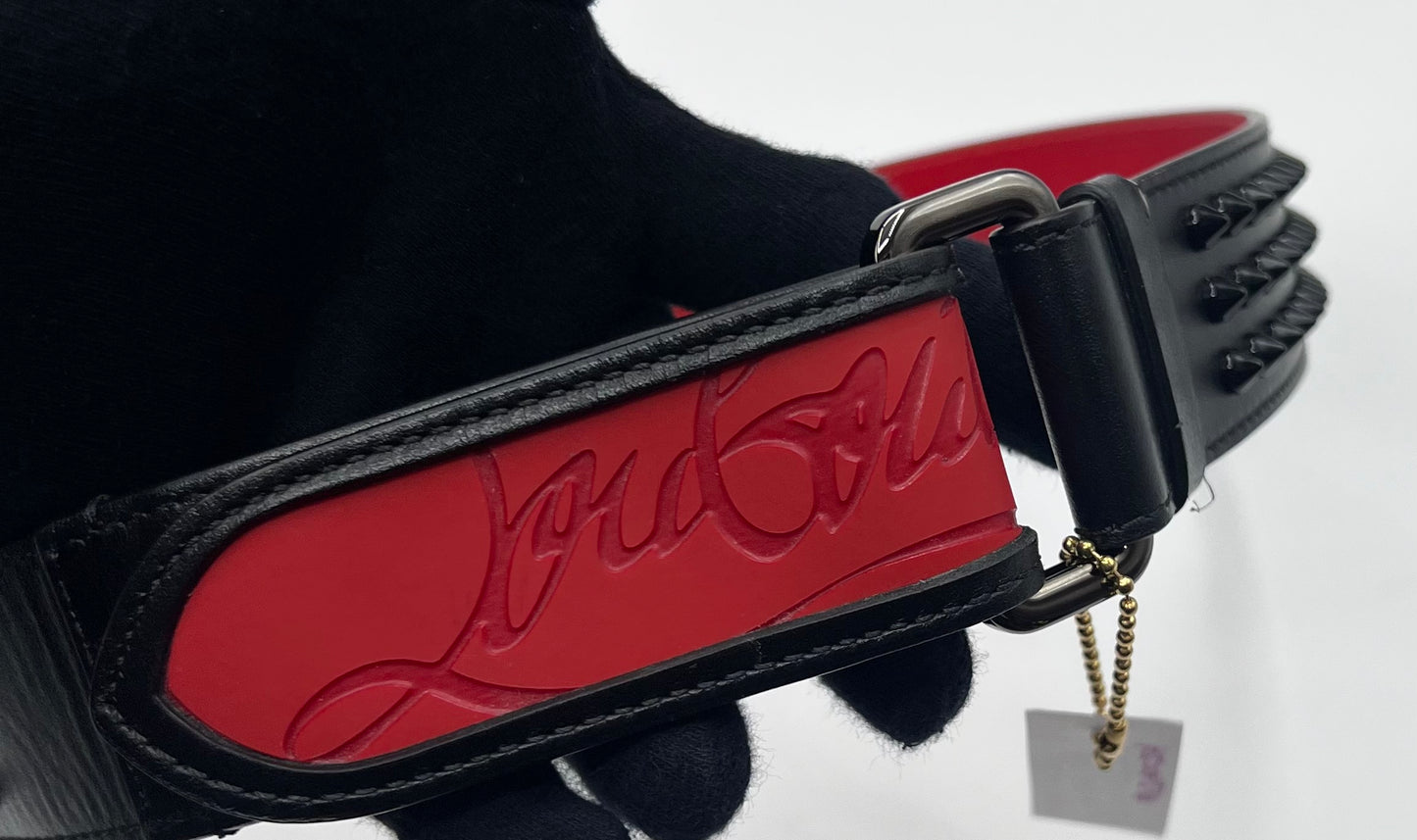 Christian Louboutin Leather Loubi Spike Belt