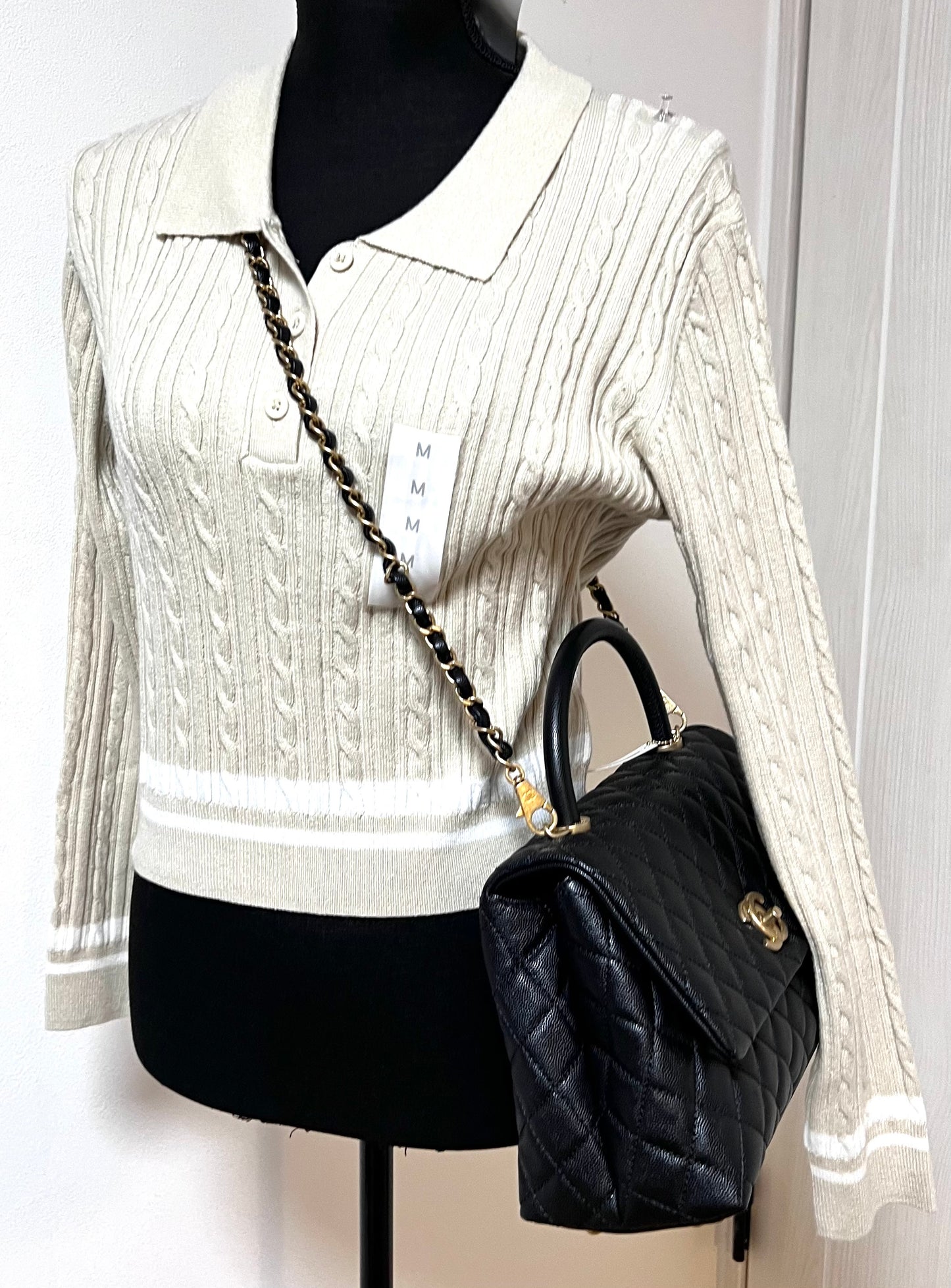 Chanel Top Handle Caviar MM size