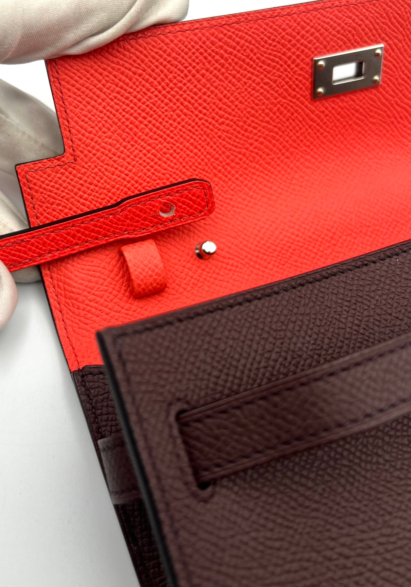 Hermes Kelly To Go Woc in Rouge Serie, Blue Indigo & Rose Texas Epson Leather Stamp B PHW                          (🇵🇭P425,700)