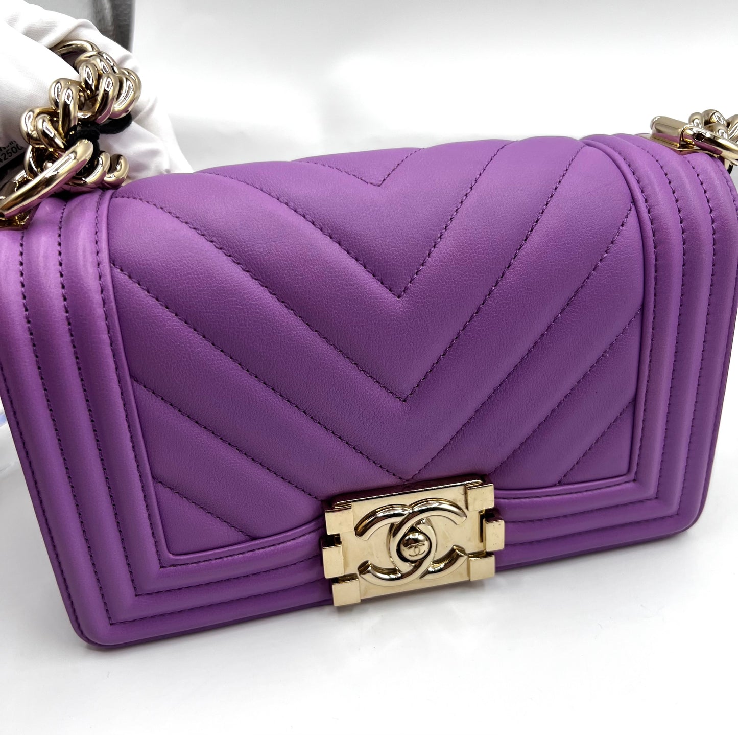 Chanel Leboy Purple Pm size Calfskin GHW Series29          (🇵🇭P197,800)