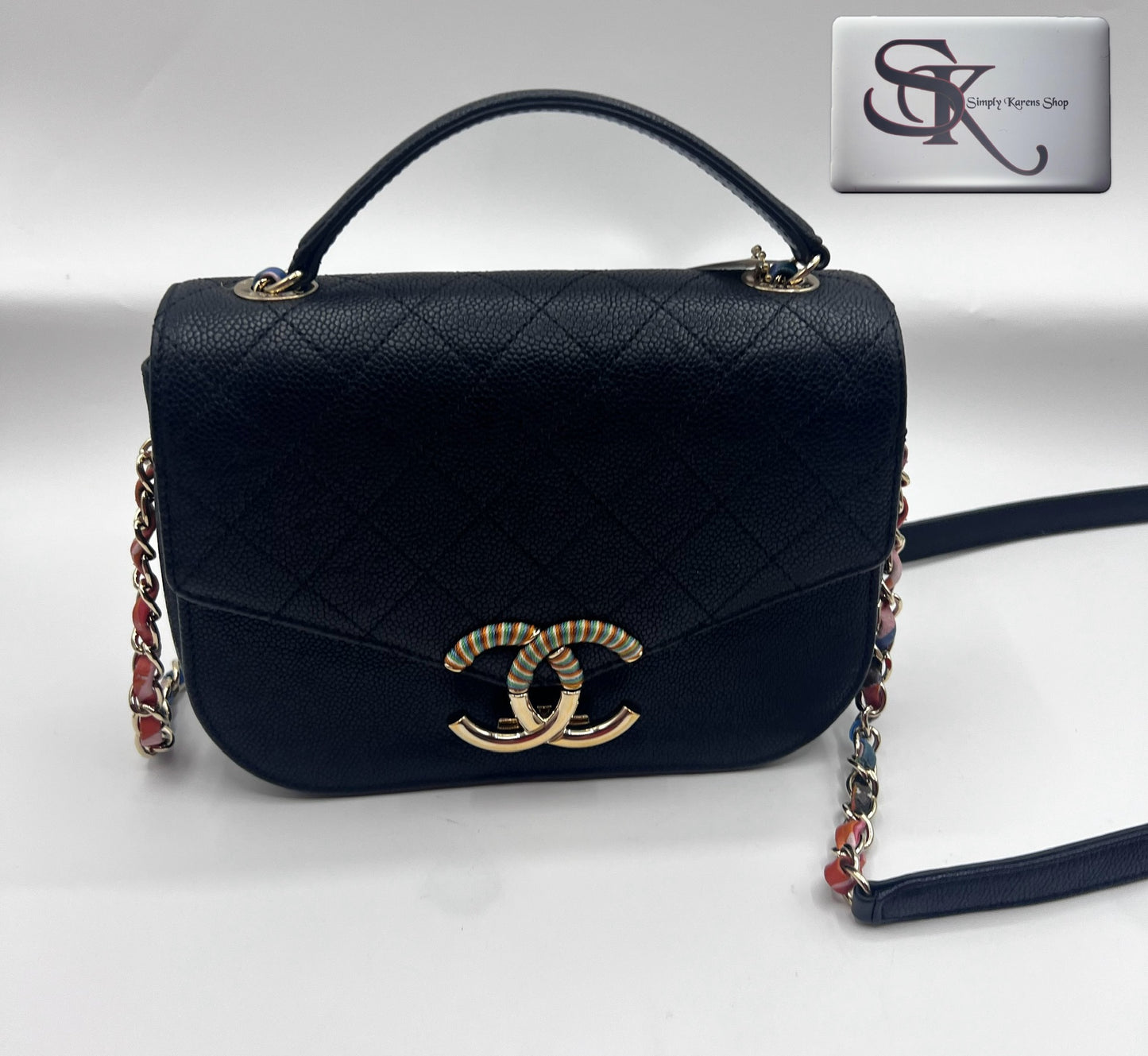 Chanel Cuba Half Coco Caviar shoulder bag