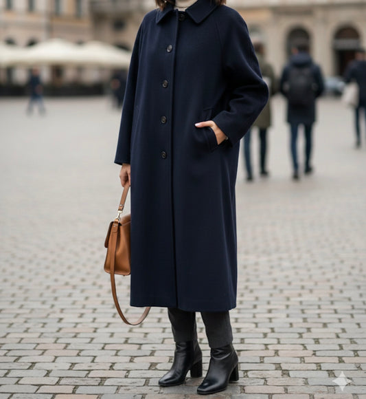 Hermes Navy Blue Long Trench Coat XL size   (🇵🇭P27,520)