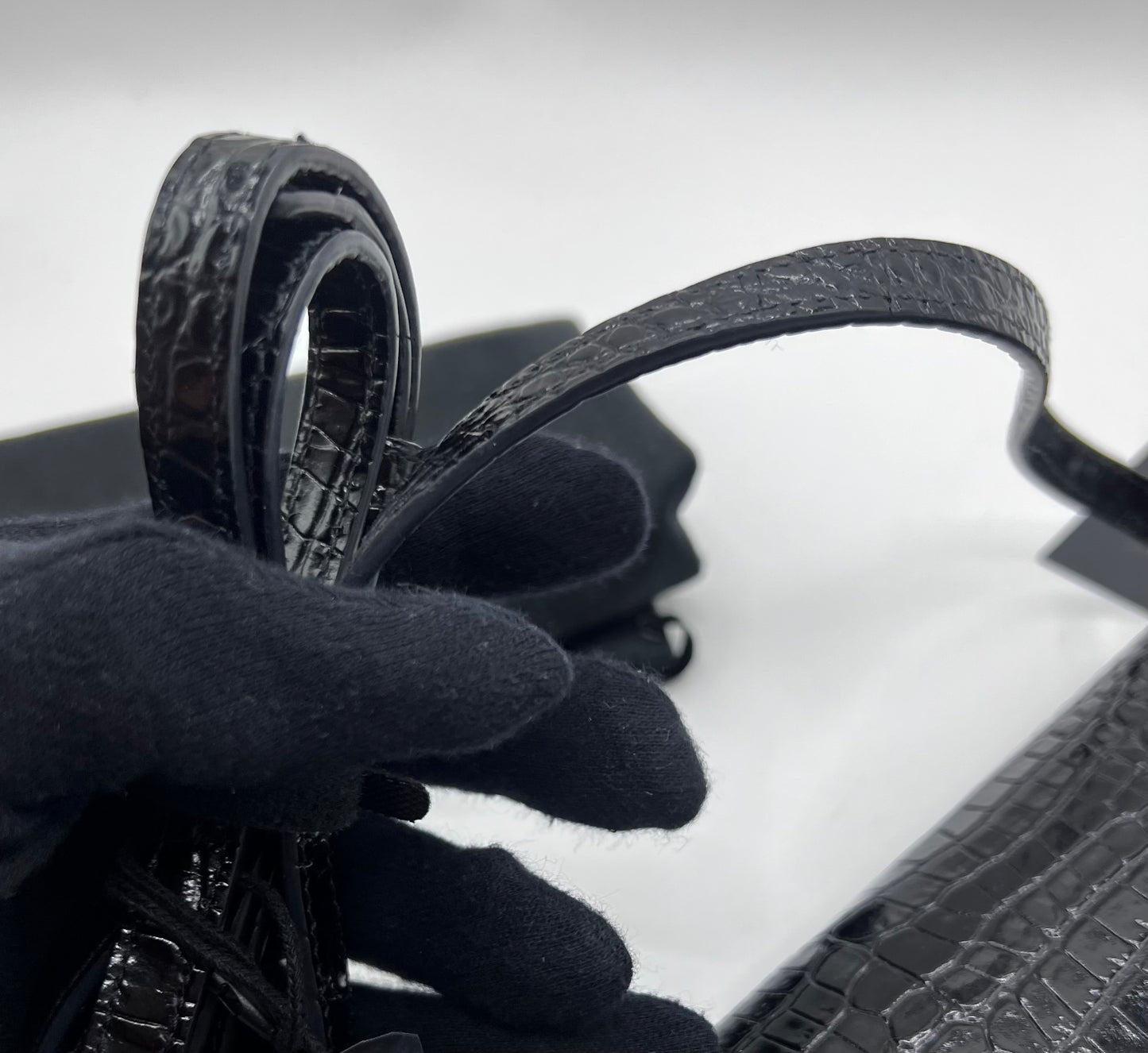 Yves Saint Laurent Black Embossed Uptown Crossbody Bag  (🇵🇭P63,640)