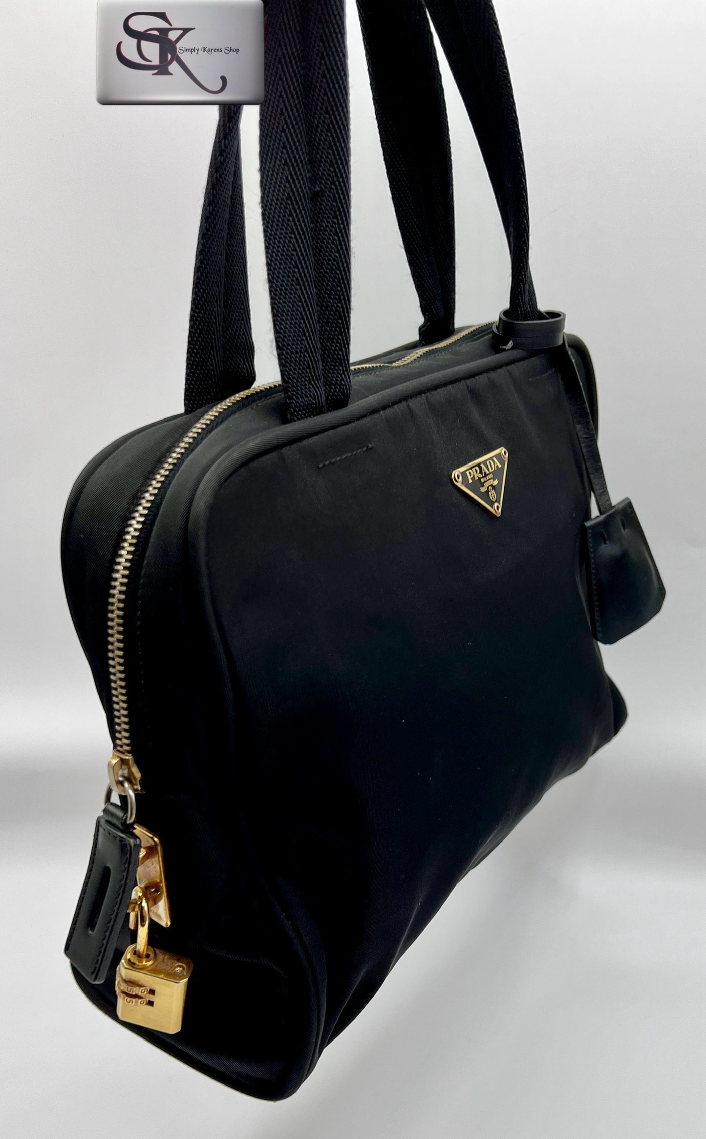 Prada Tessuto Nylon Top Handle Hand Bag