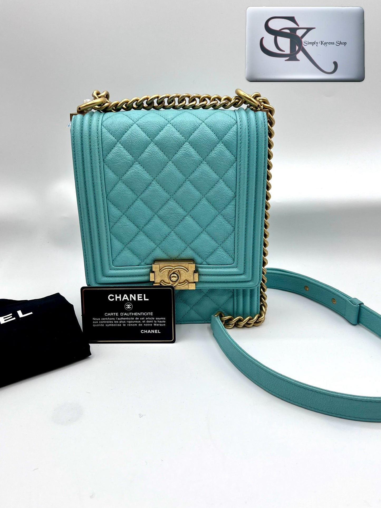 Chanel Leboy Caviar North South flap bag