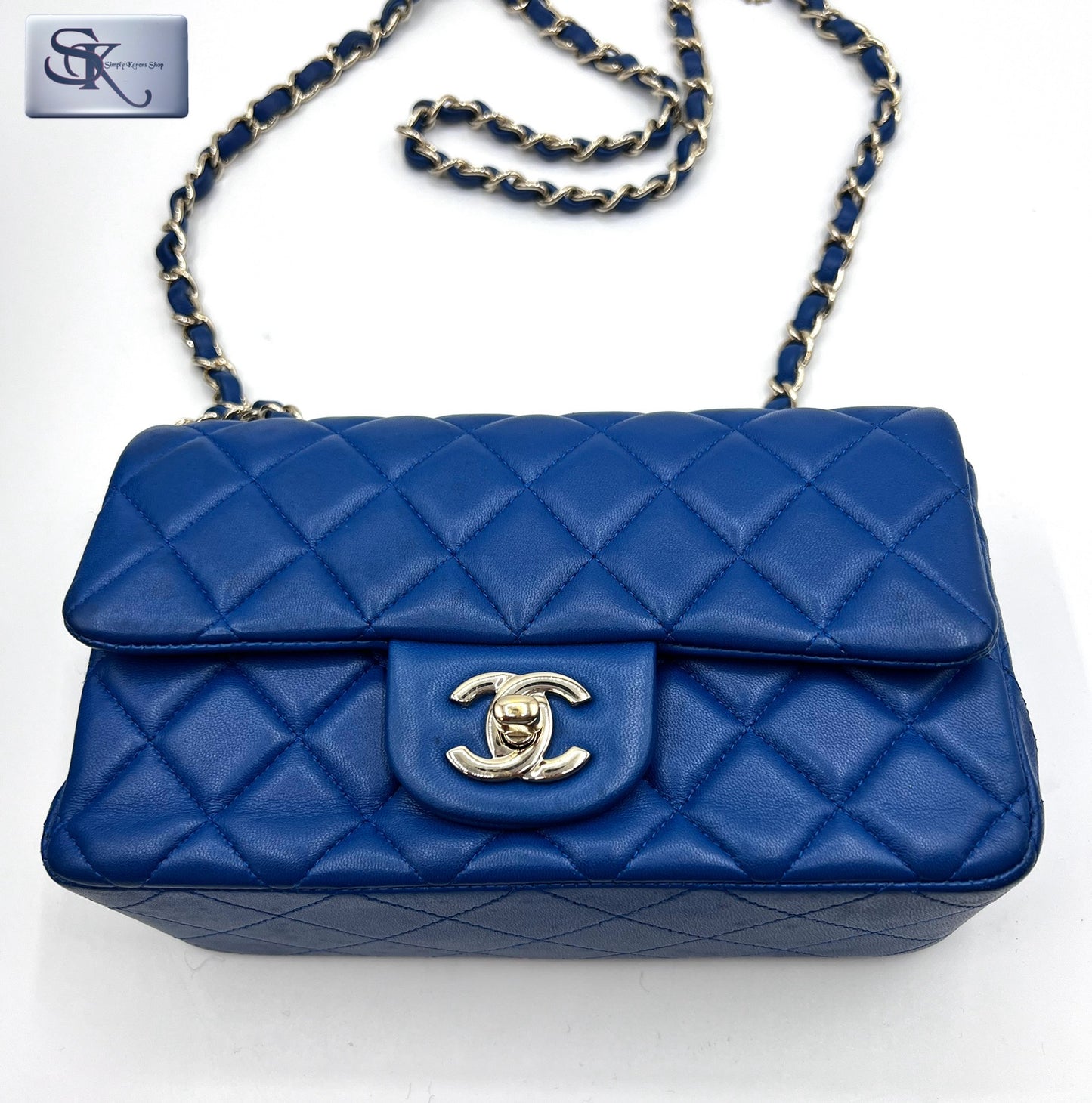 Chanel lambskin mini rectangular