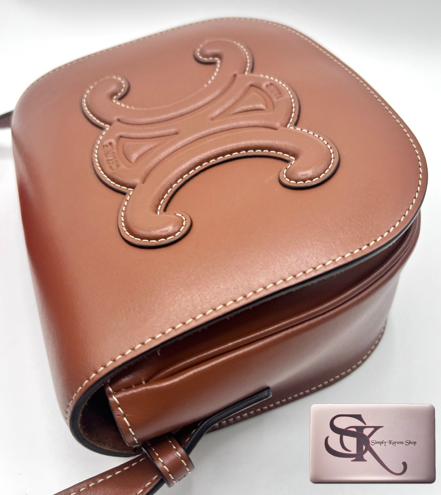 Celine Triomphe Folco Cuir Triomphe In smooth Calfskin     (🇵🇭P137,600)