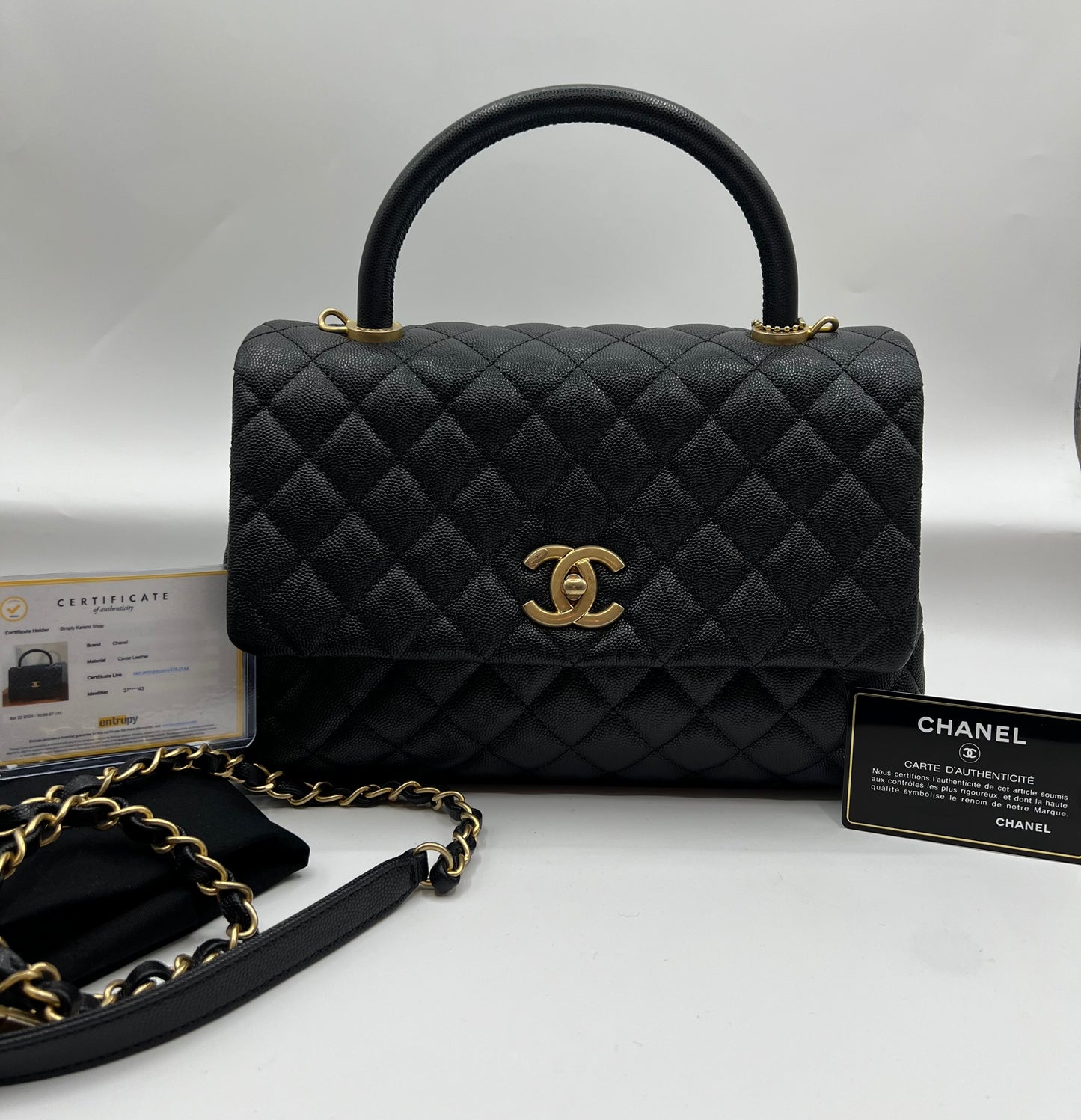Chanel Top Handle Caviar MM size