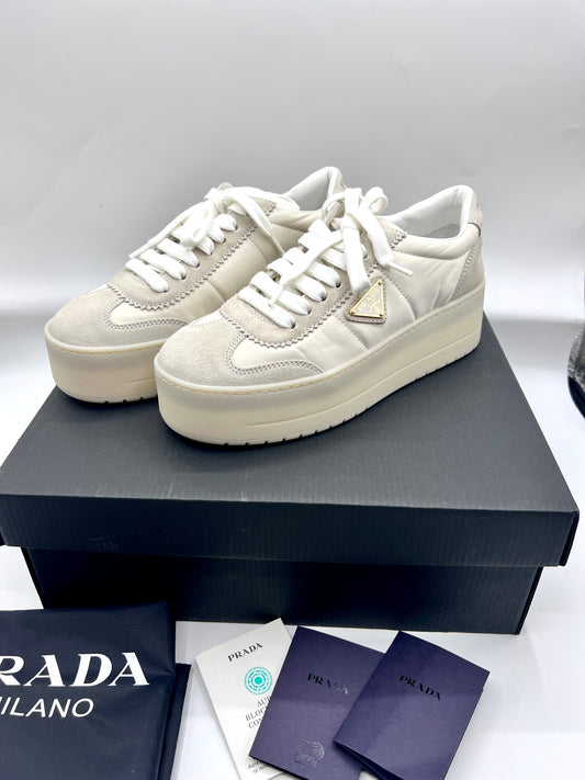 Prada Re Nylon Pocono Plate Sneakers Size 35.5 (22.5)           (🇵🇭P42,140)