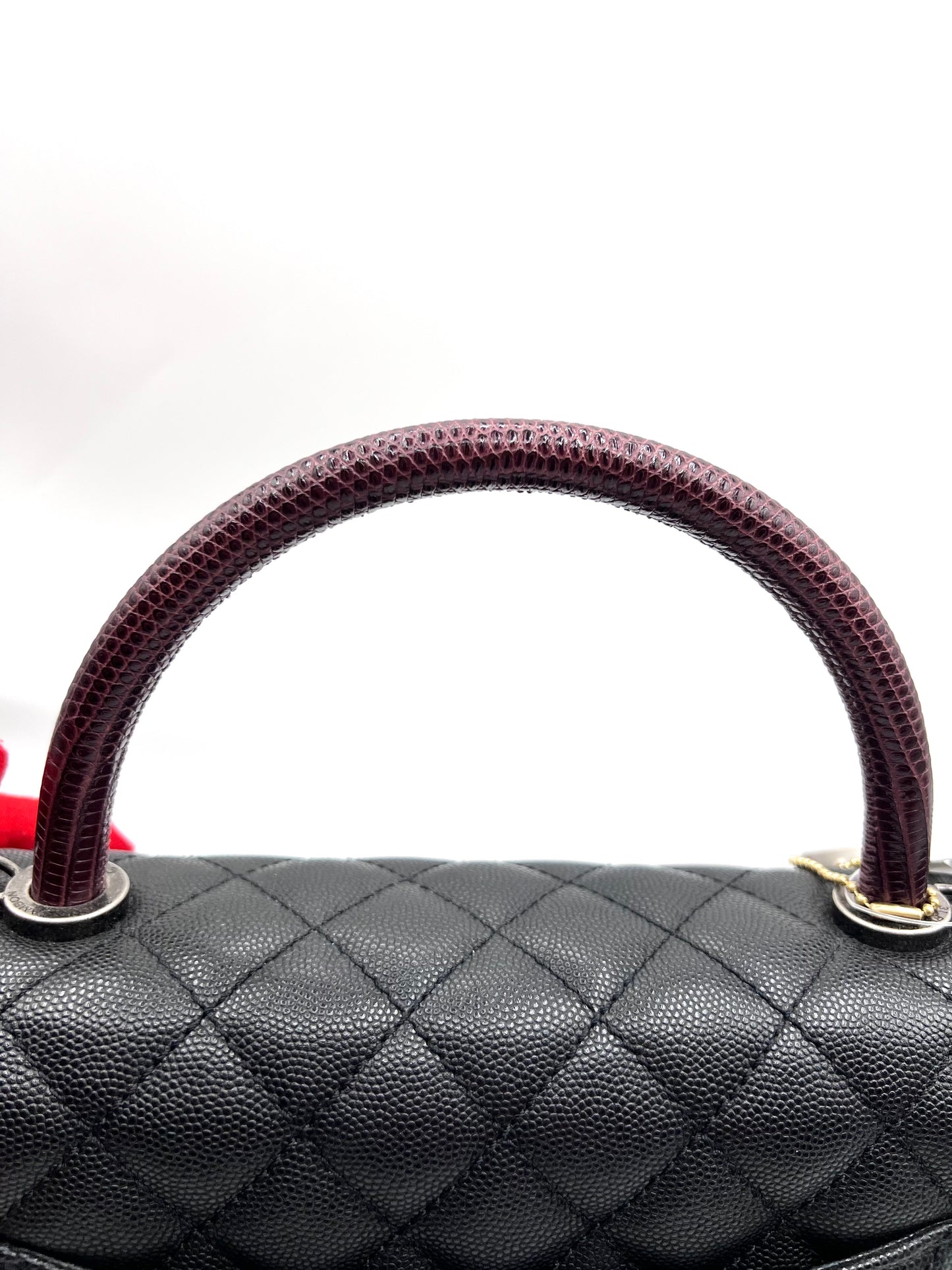 Chanel Caviar Coco python handle Matlase 2 way Bag series 23 mm size     (🇵🇭P361,200)