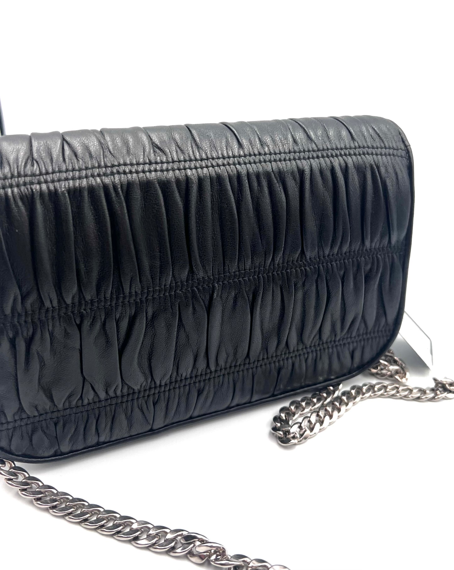 Prada Nappa Gaufre Black Flap Chain Bag(🇵🇭P38,270)