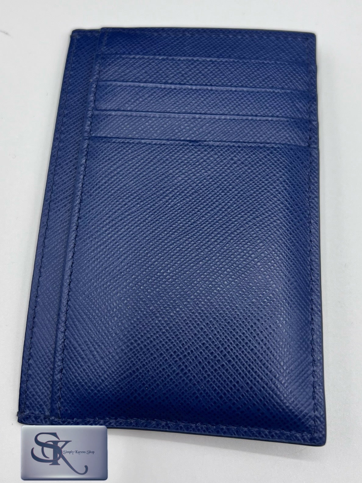 PRADA BLUETTE SAFFIANO CARD HOLDER