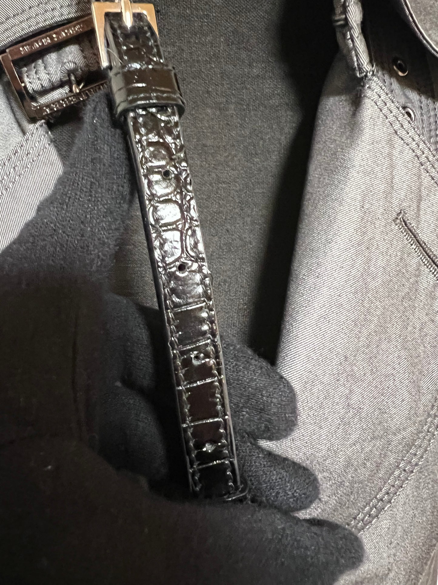 Yves Saint Laurent Black Embossed Uptown Crossbody Bag  (🇵🇭P63,640)