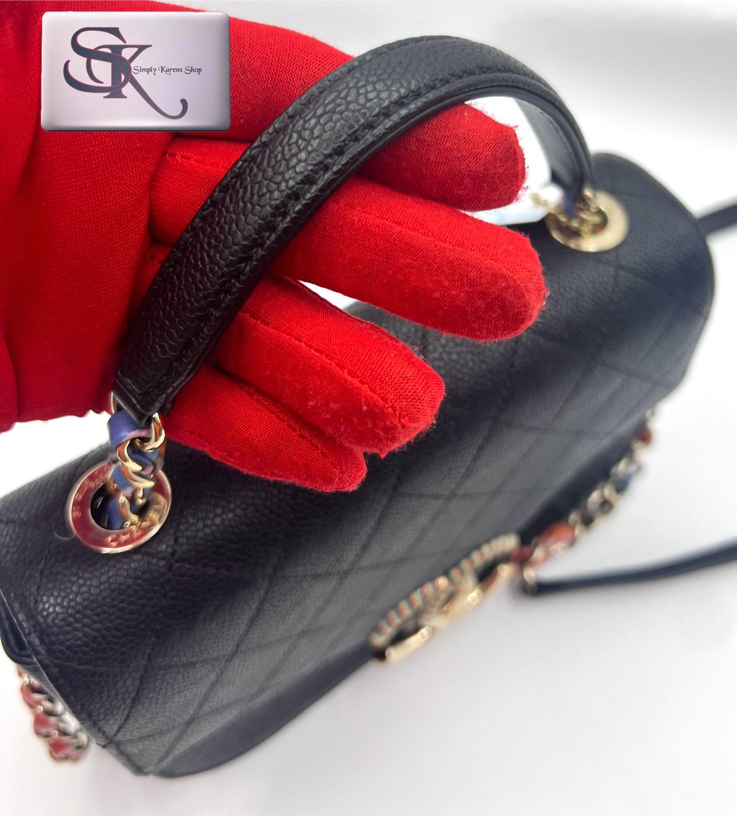 Chanel Cuba Half Coco Caviar shoulder bag
