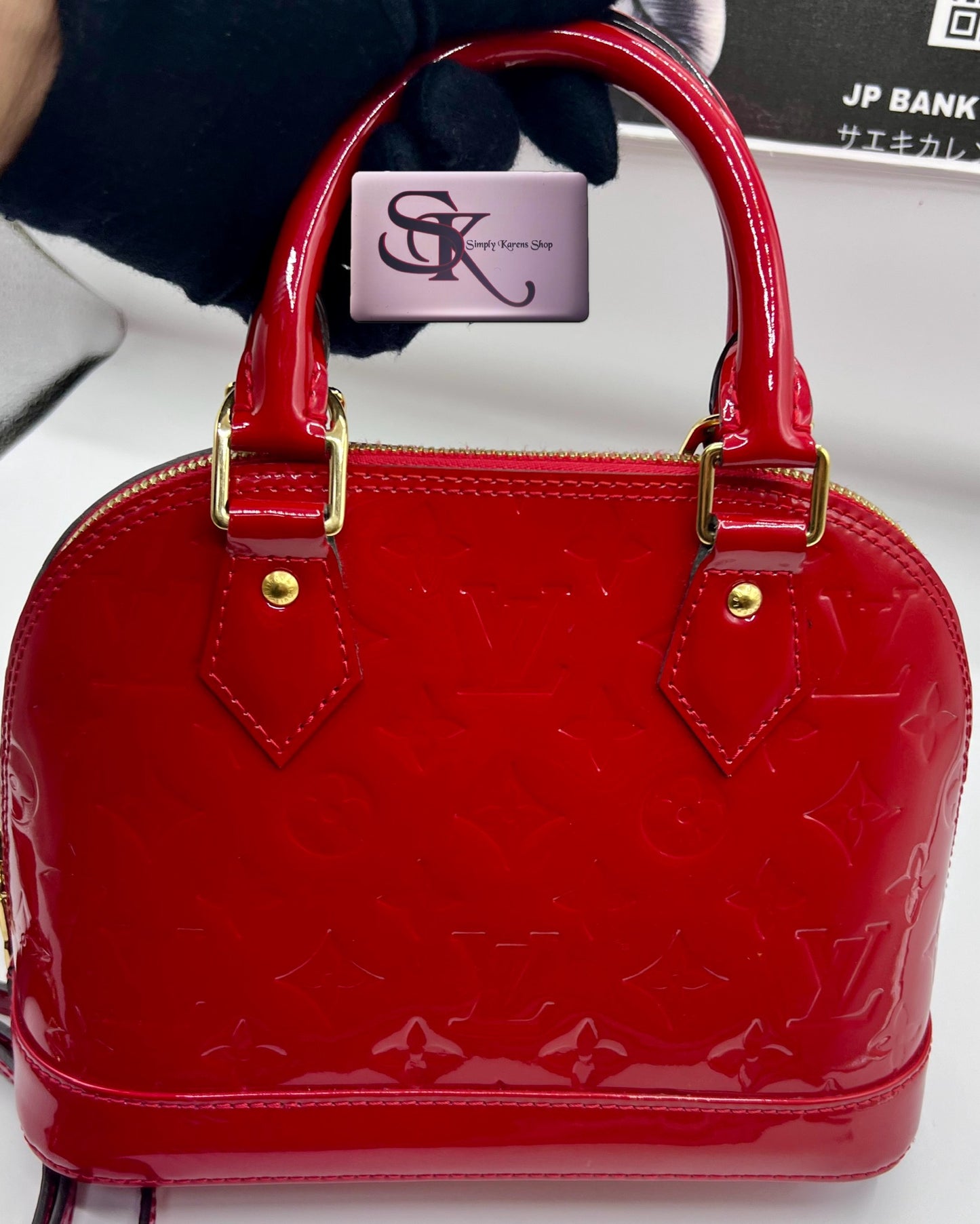 LV RED VERNICE ALMA BB 2 WAY